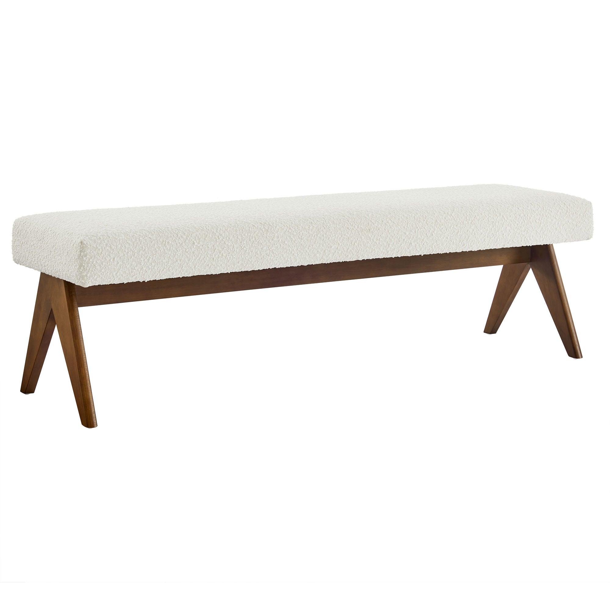 Lyra 63" Boucle Upholstered Bench