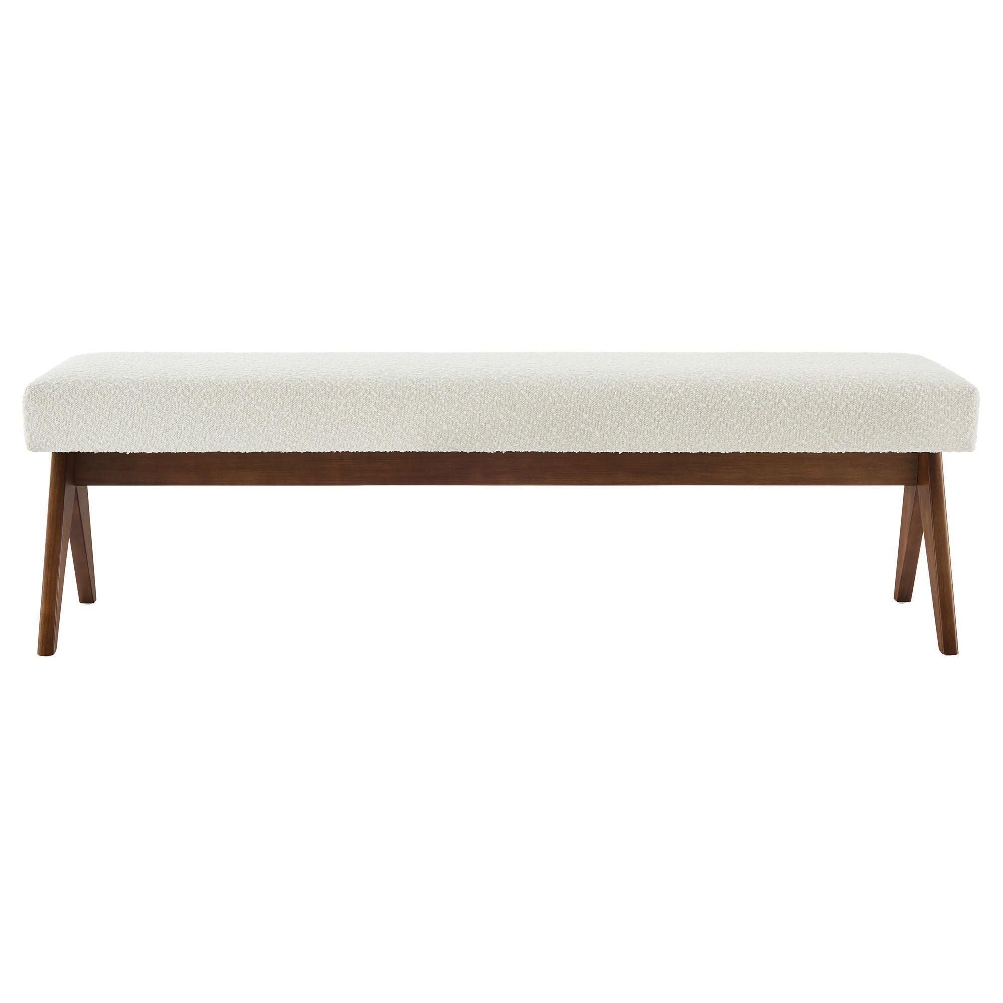 Lyra 63" Boucle Upholstered Bench