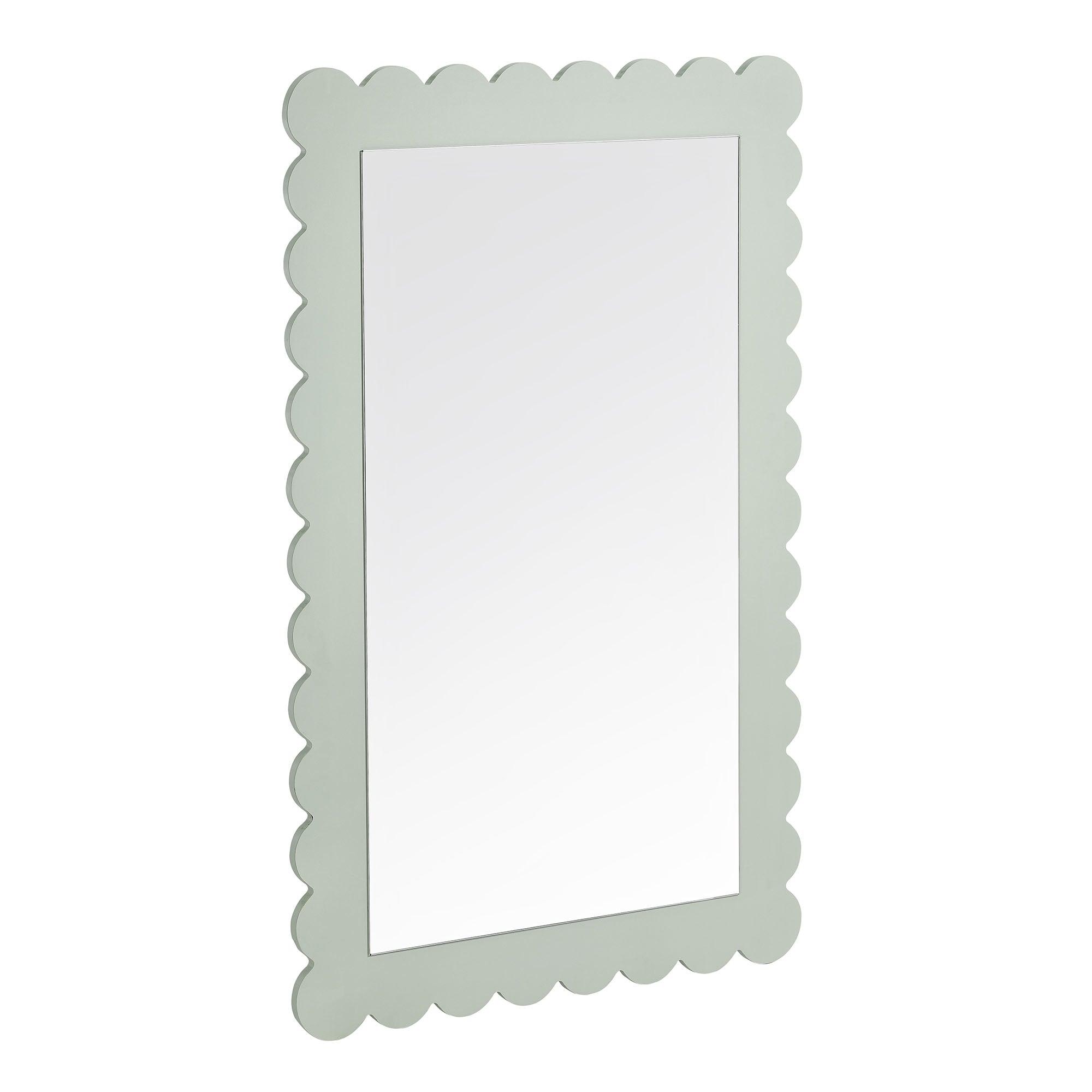 Emmeline Scalloped Rectangle Wall Mirror