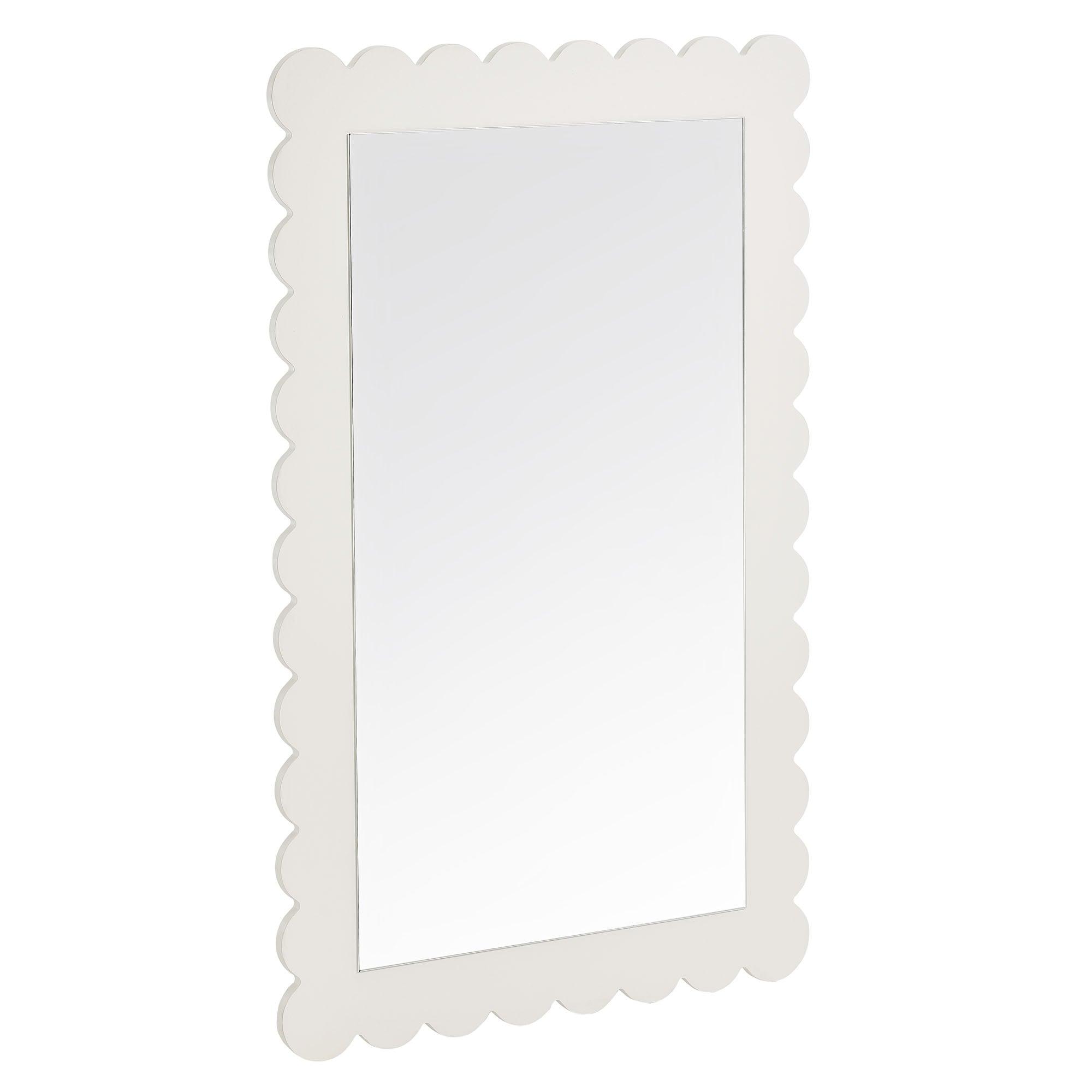 Emmeline Scalloped Rectangle Wall Mirror