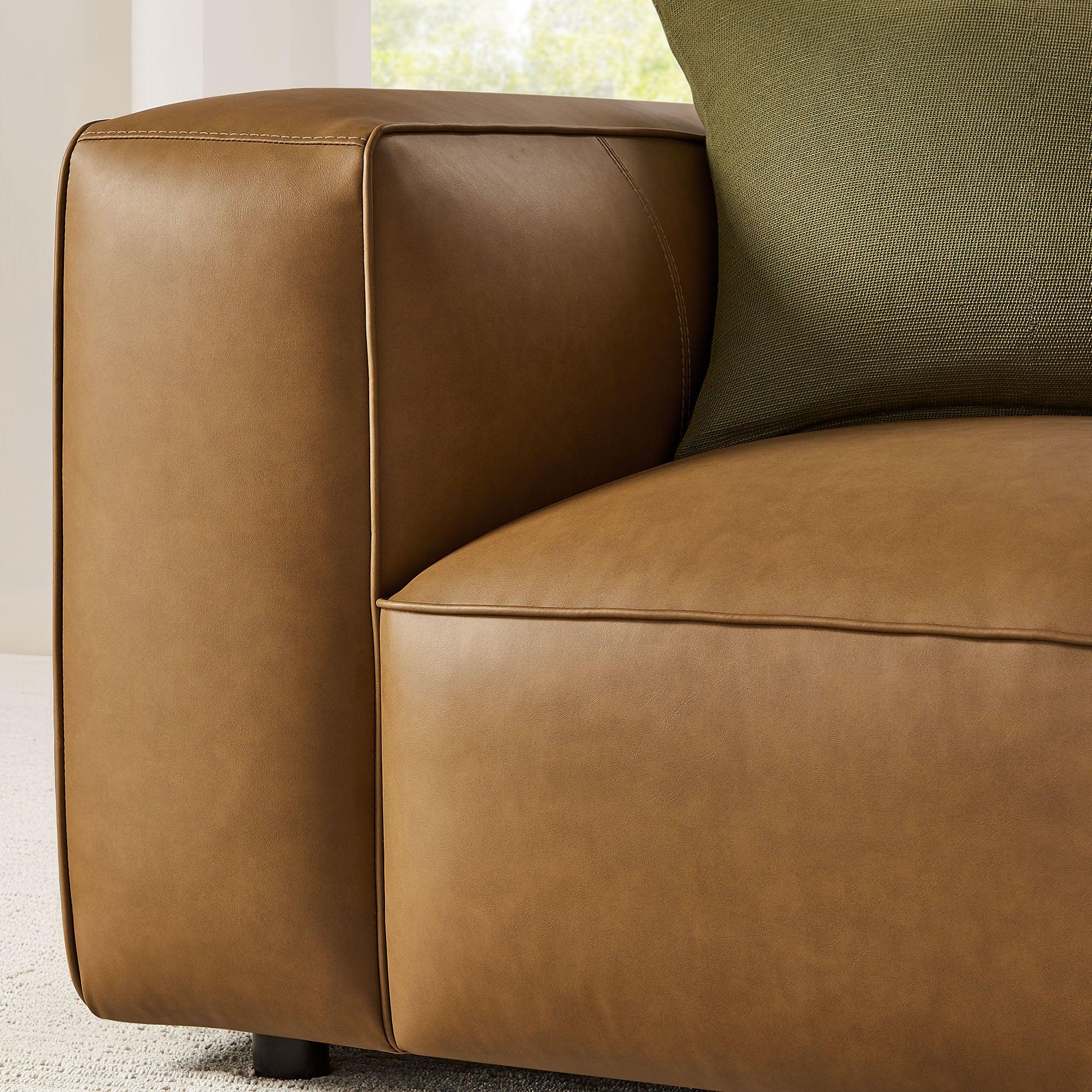 Auren Upholstered Vegan Leather Modular Armchair