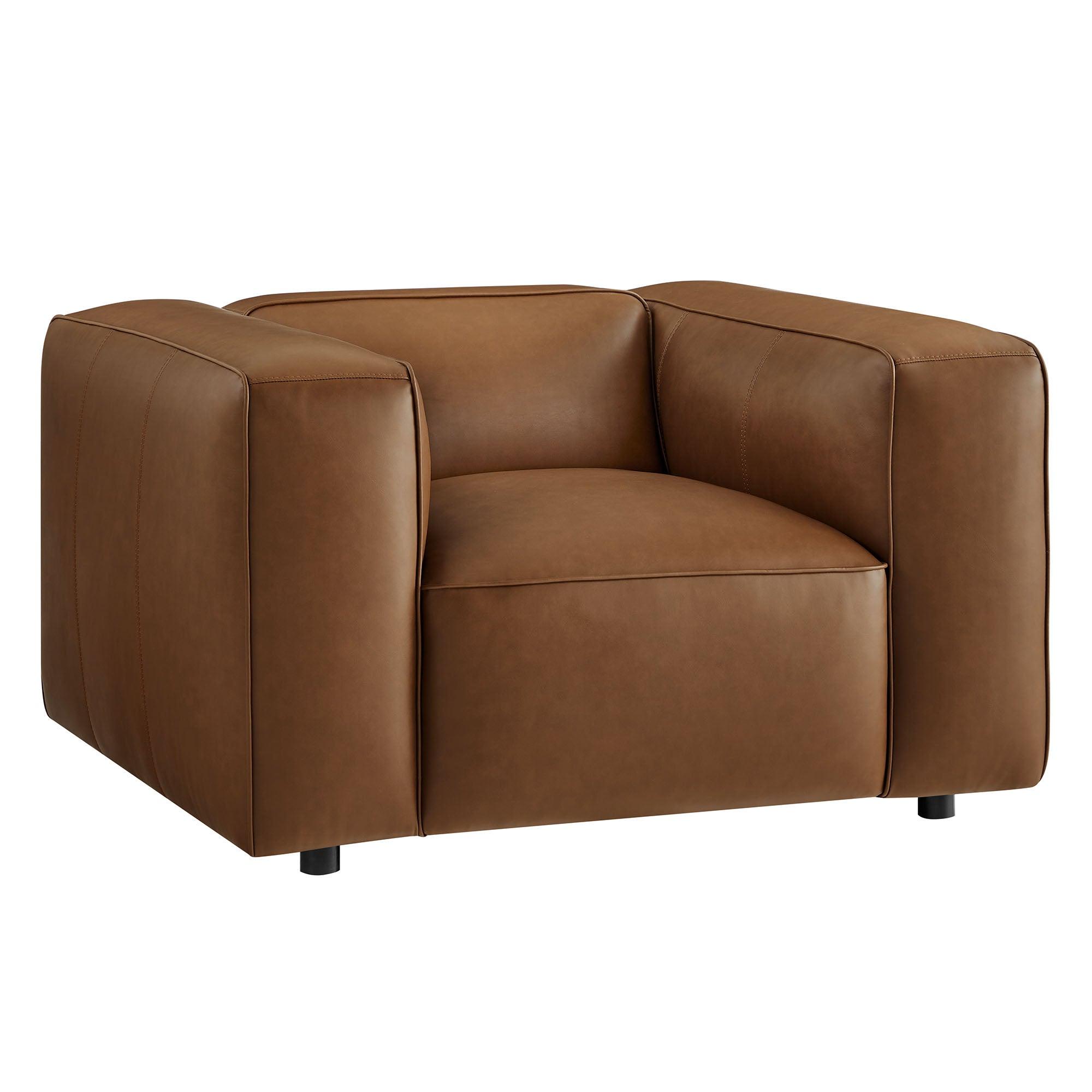 Auren Upholstered Vegan Leather Modular Armchair