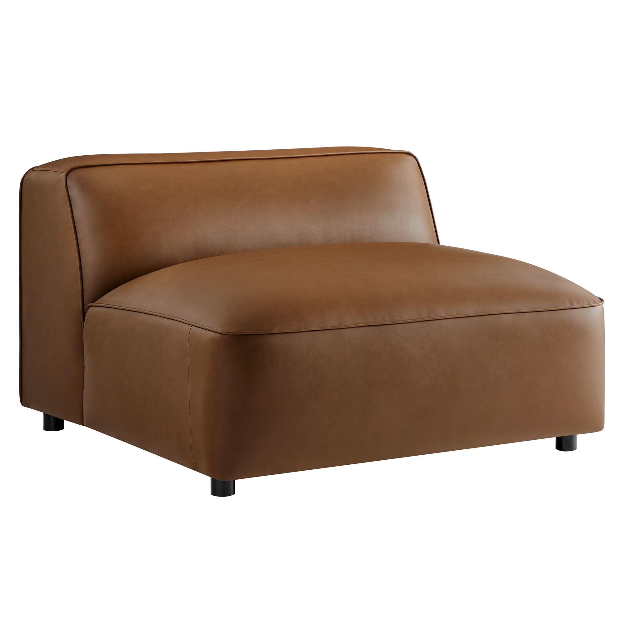 Auren Upholstered Vegan Leather Modular Armless Chair