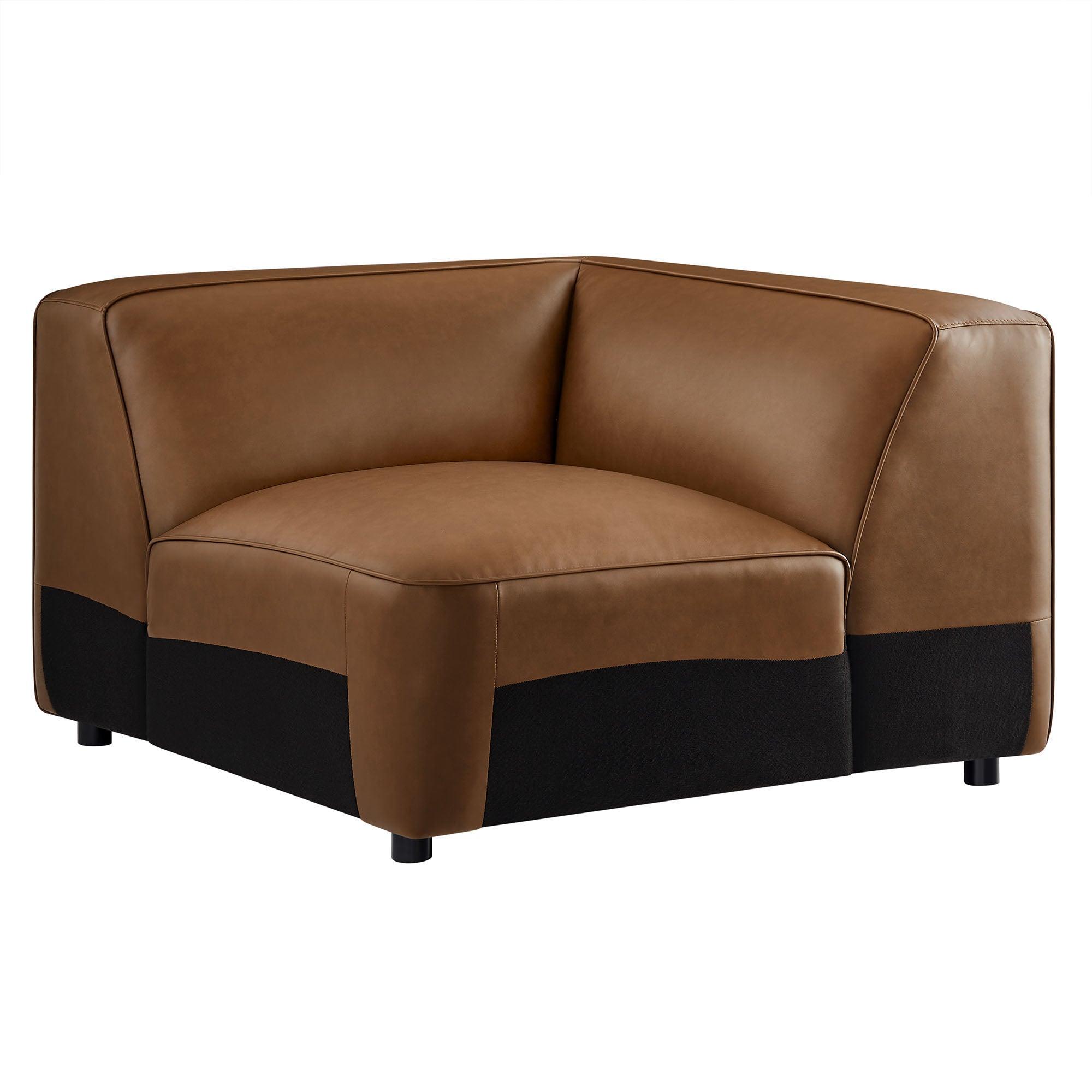 Auren Upholstered Vegan Leather Modular Corner Chair