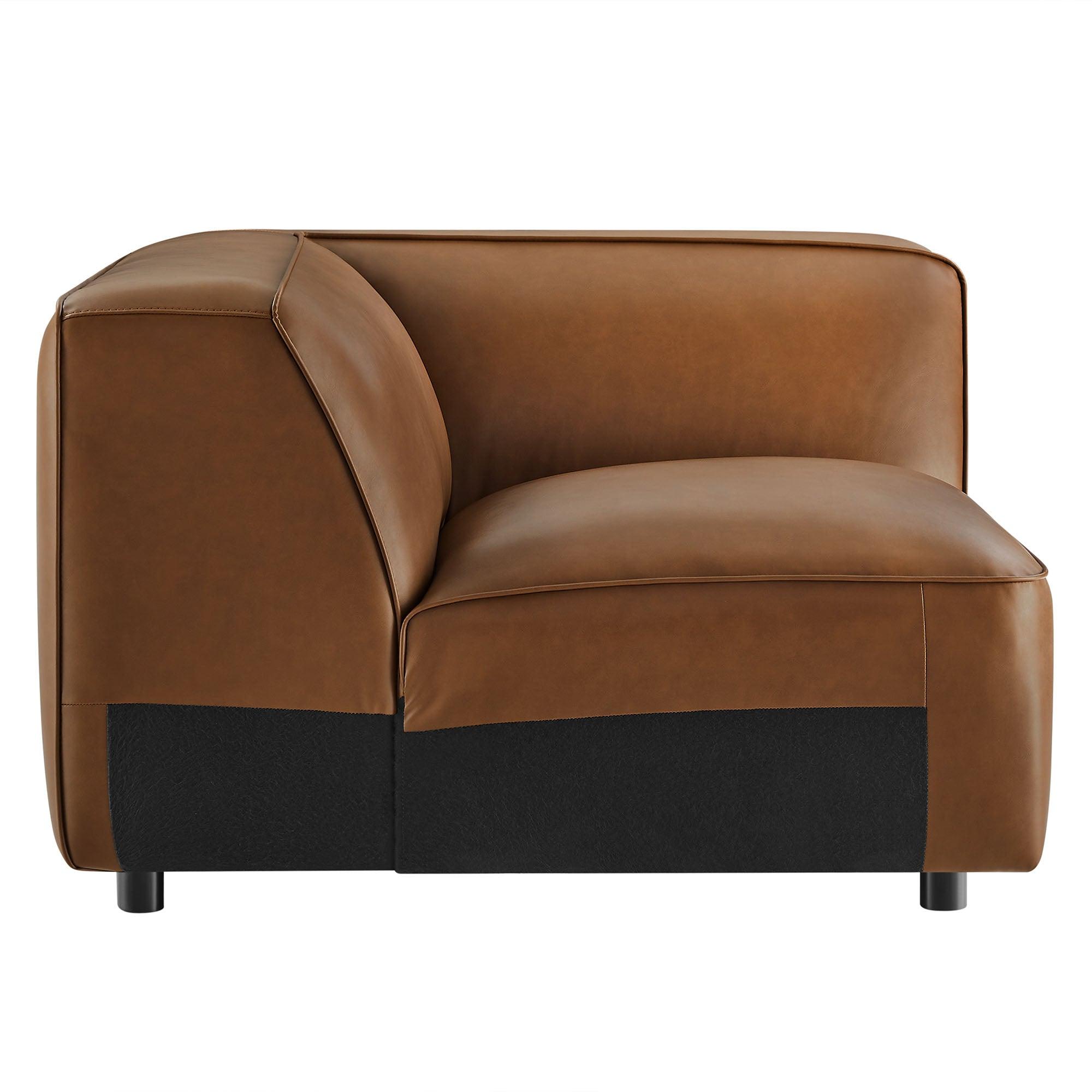 Auren Upholstered Vegan Leather Modular Corner Chair