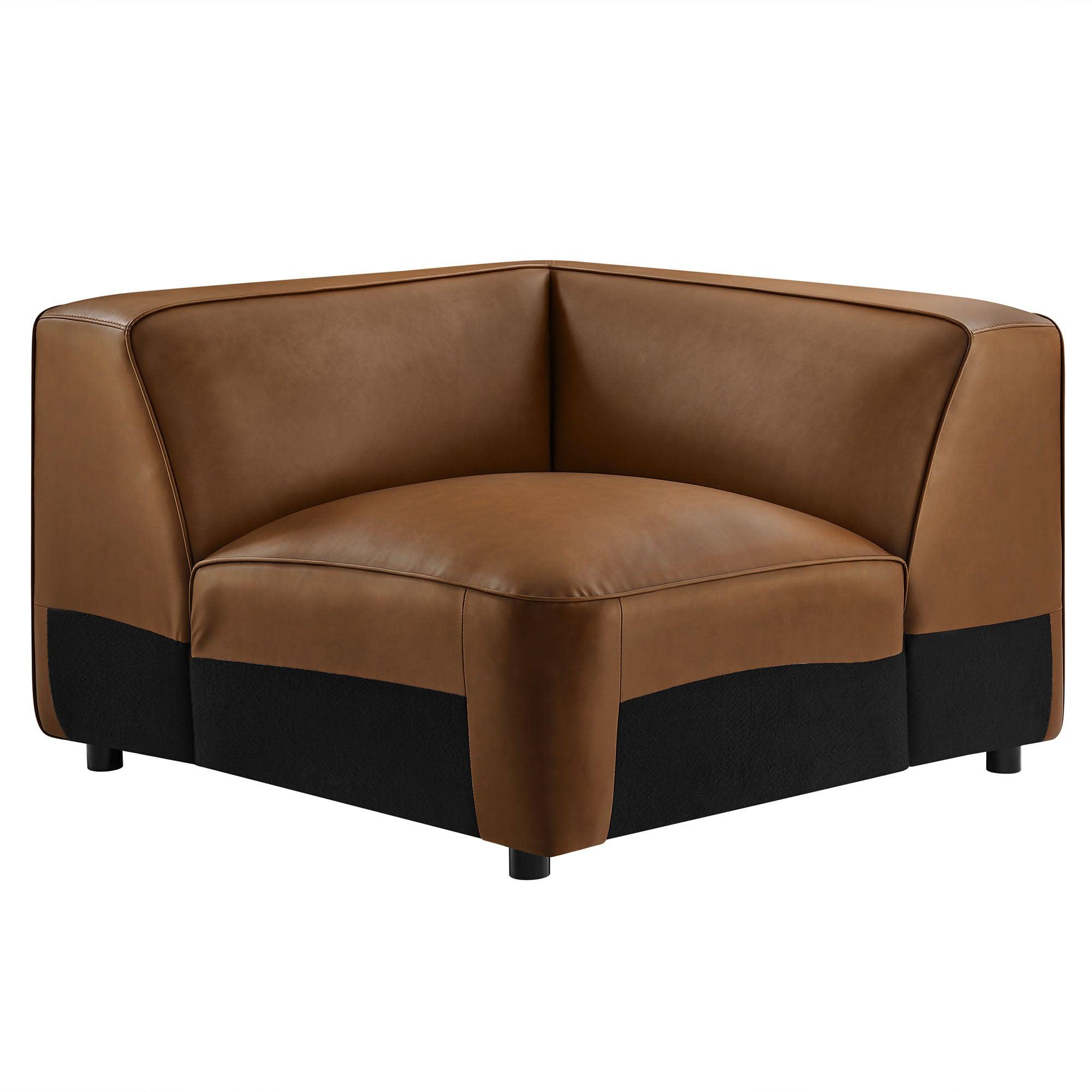 Auren Upholstered Vegan Leather Modular Corner Chair