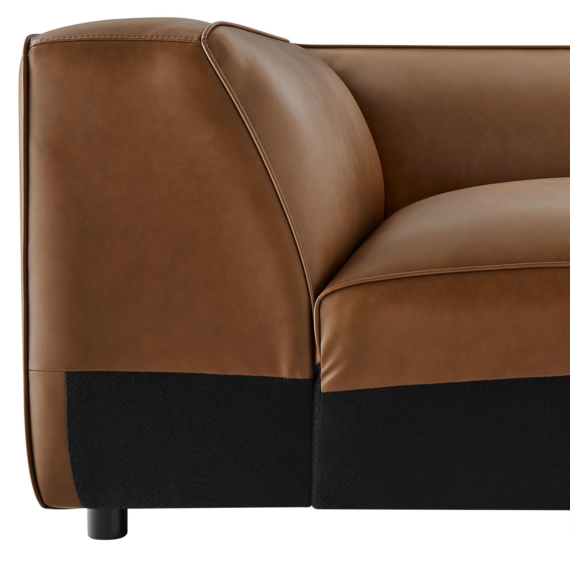 Auren Upholstered Vegan Leather Modular Corner Chair