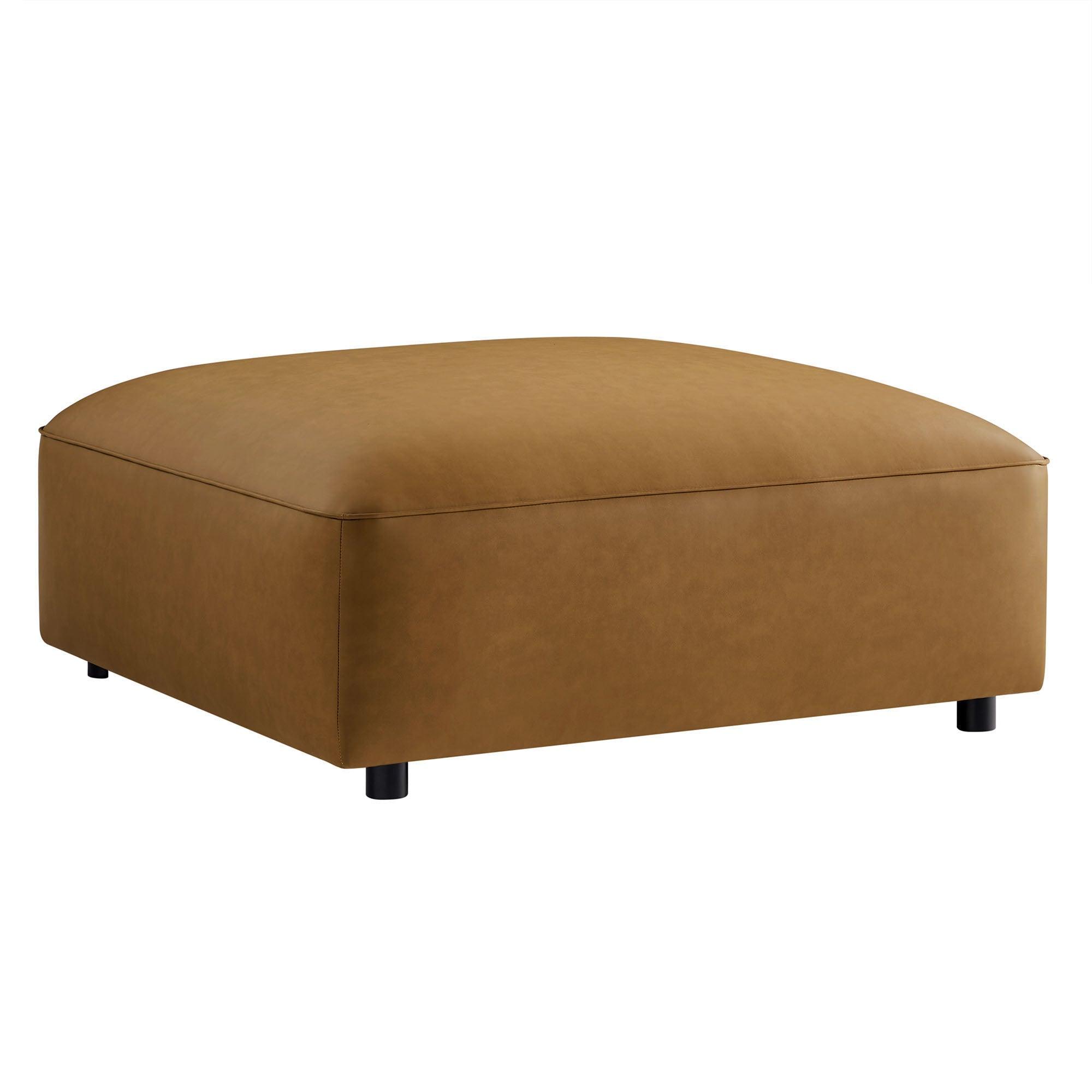 Auren Upholstered Vegan Leather Ottoman