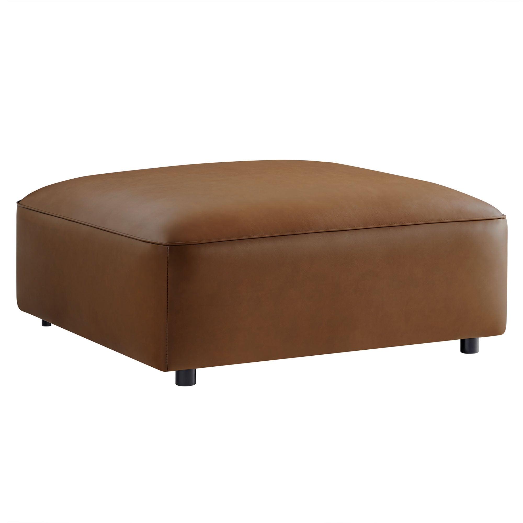 Auren Upholstered Vegan Leather Ottoman