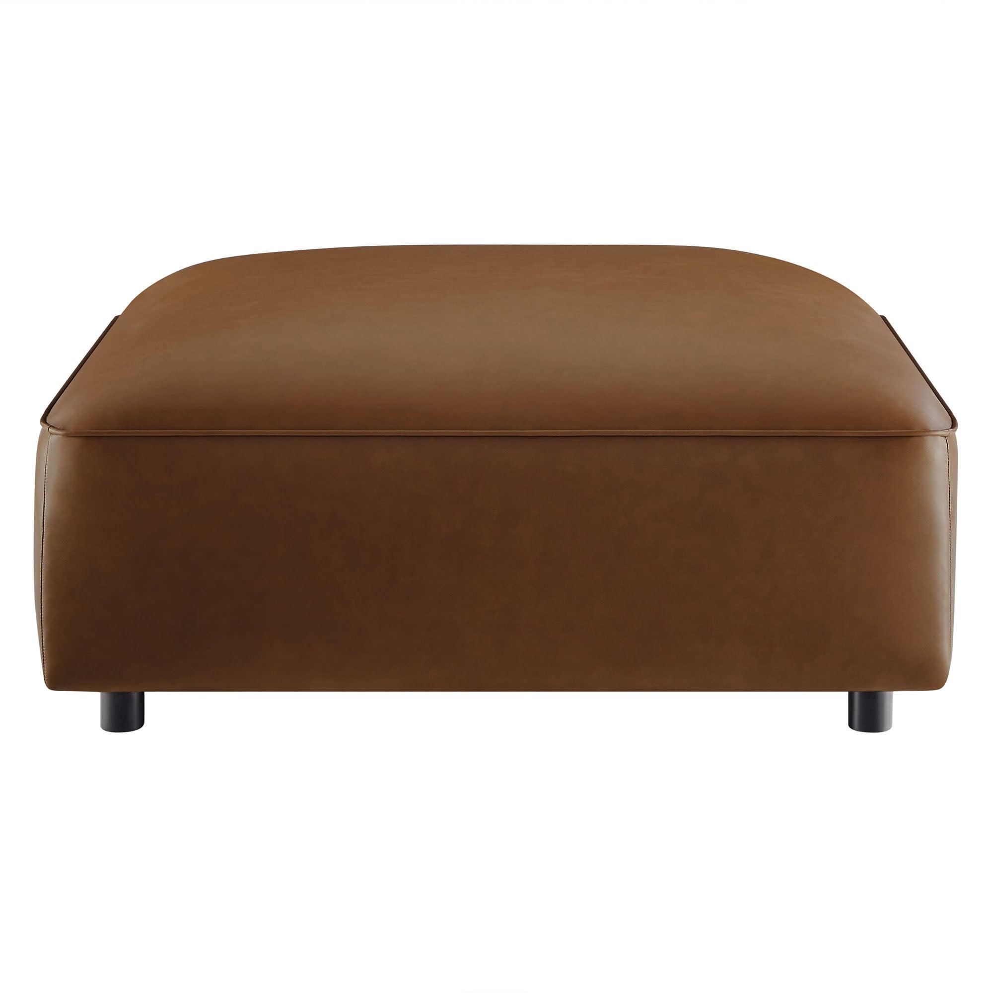 Auren Upholstered Vegan Leather Ottoman