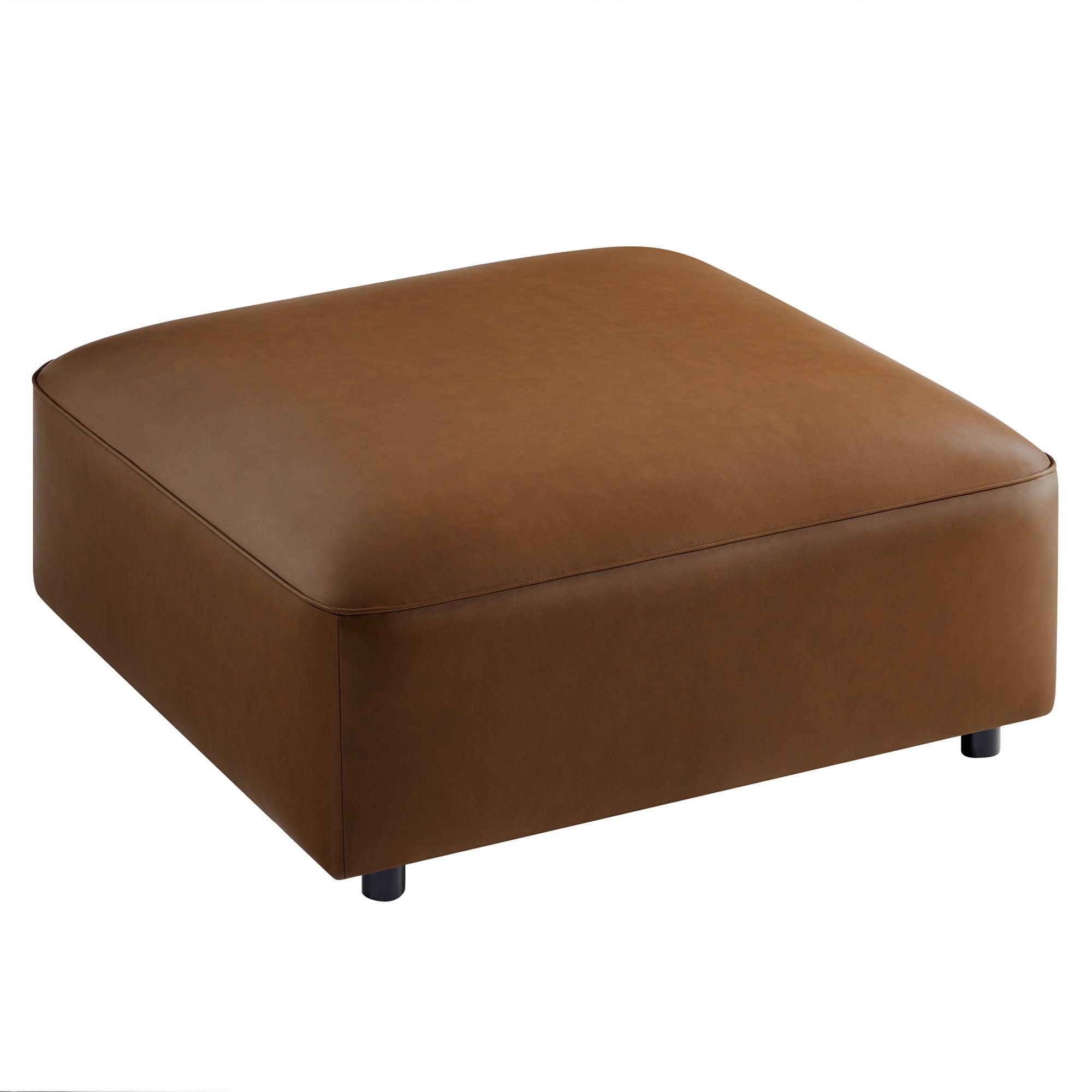 Auren Upholstered Vegan Leather Ottoman