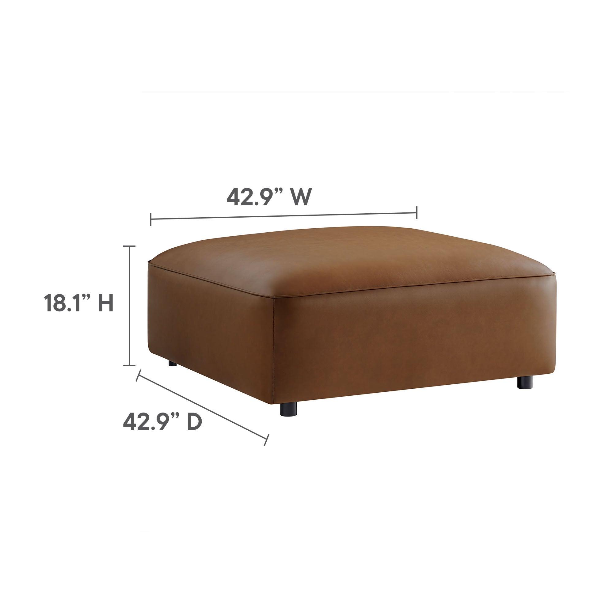 Auren Upholstered Vegan Leather Ottoman