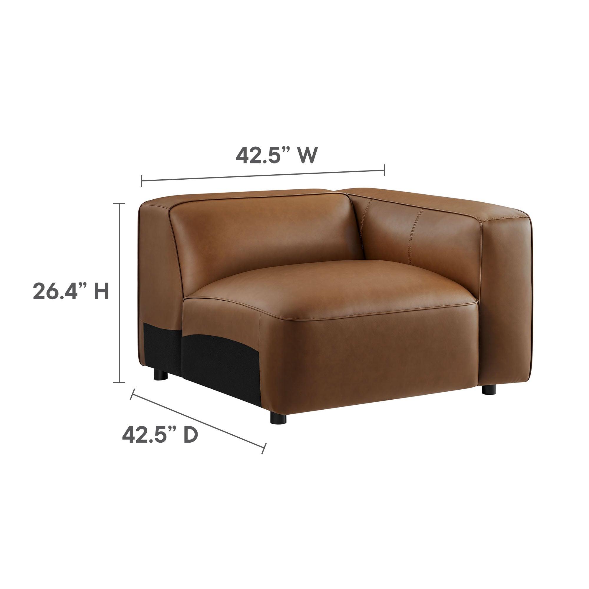 Auren 4-Piece Vegan Leather Modular Sofa Set