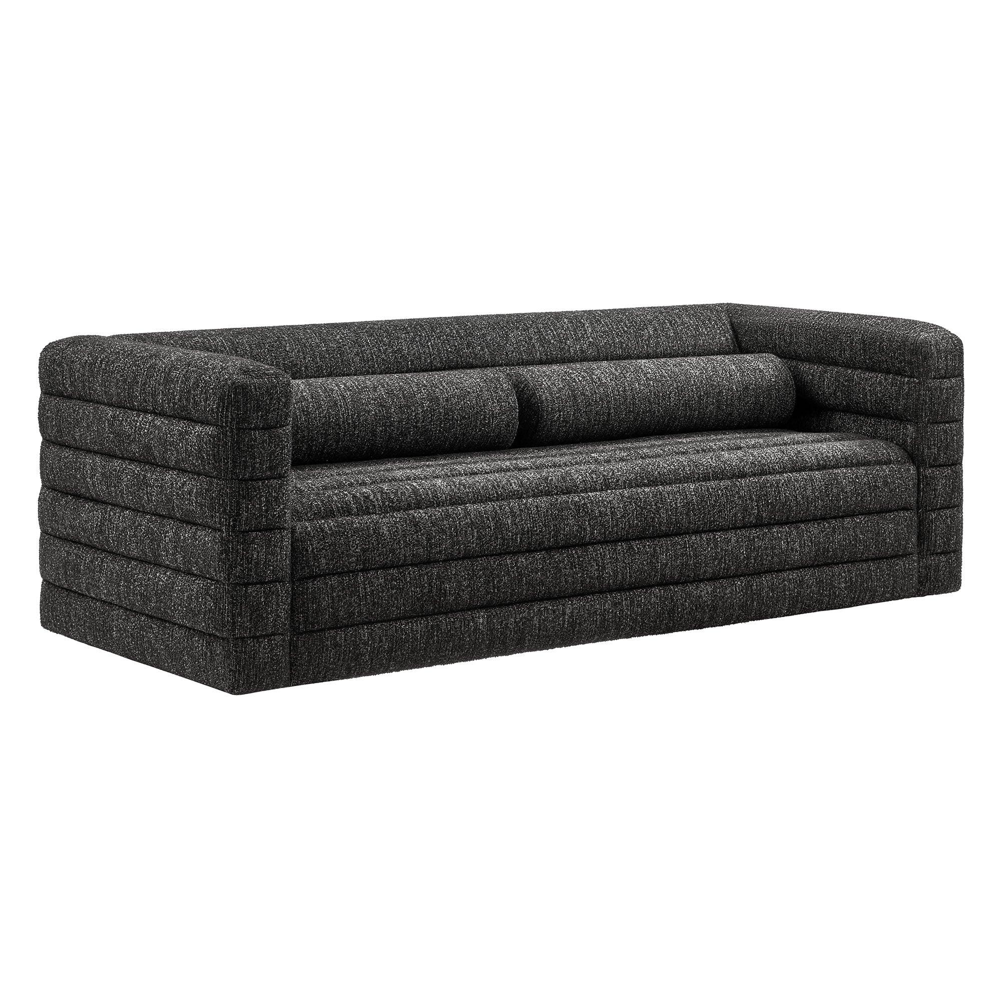 Relle Channel Tufted Boucle Upholstered Sofa