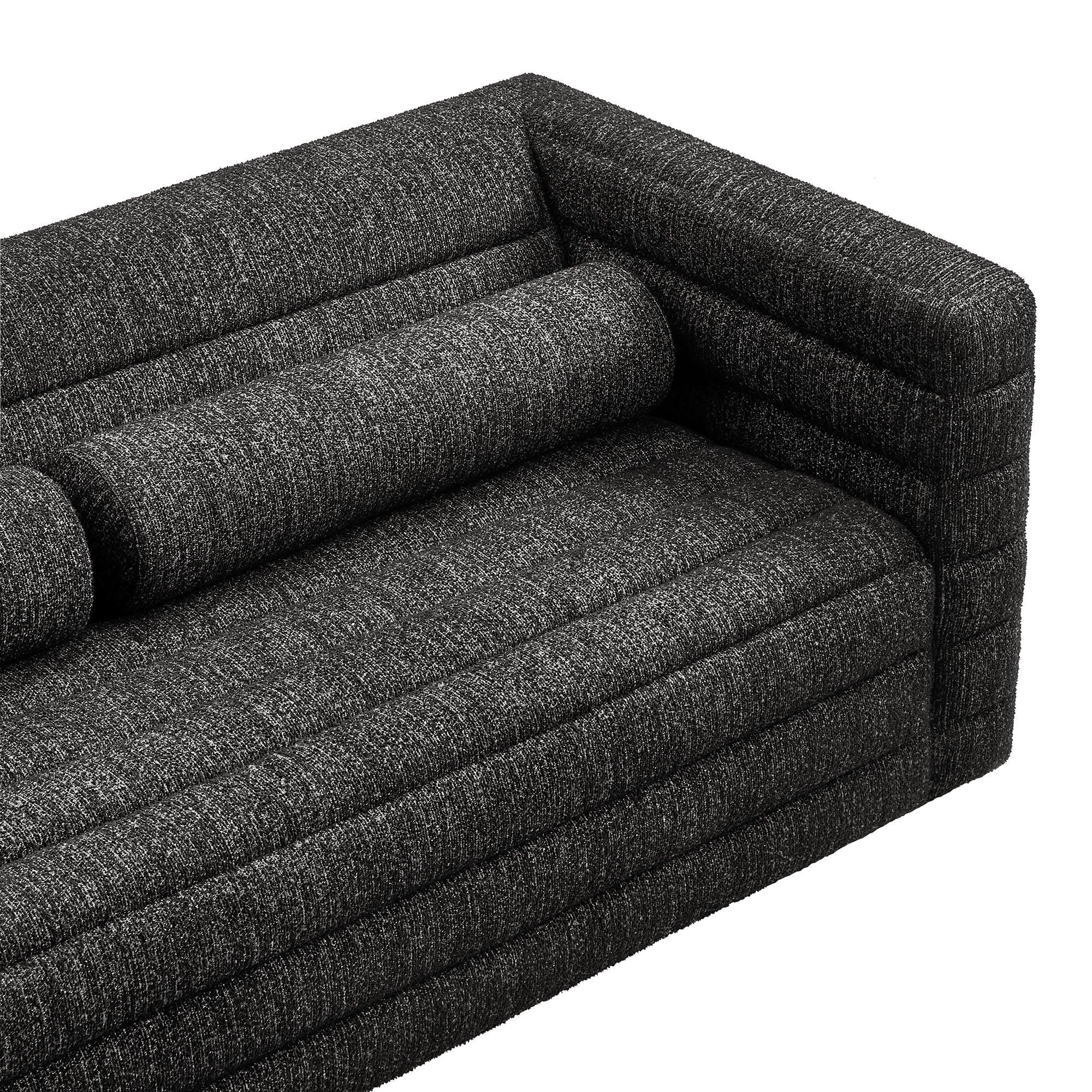 Relle Channel Tufted Boucle Upholstered Sofa