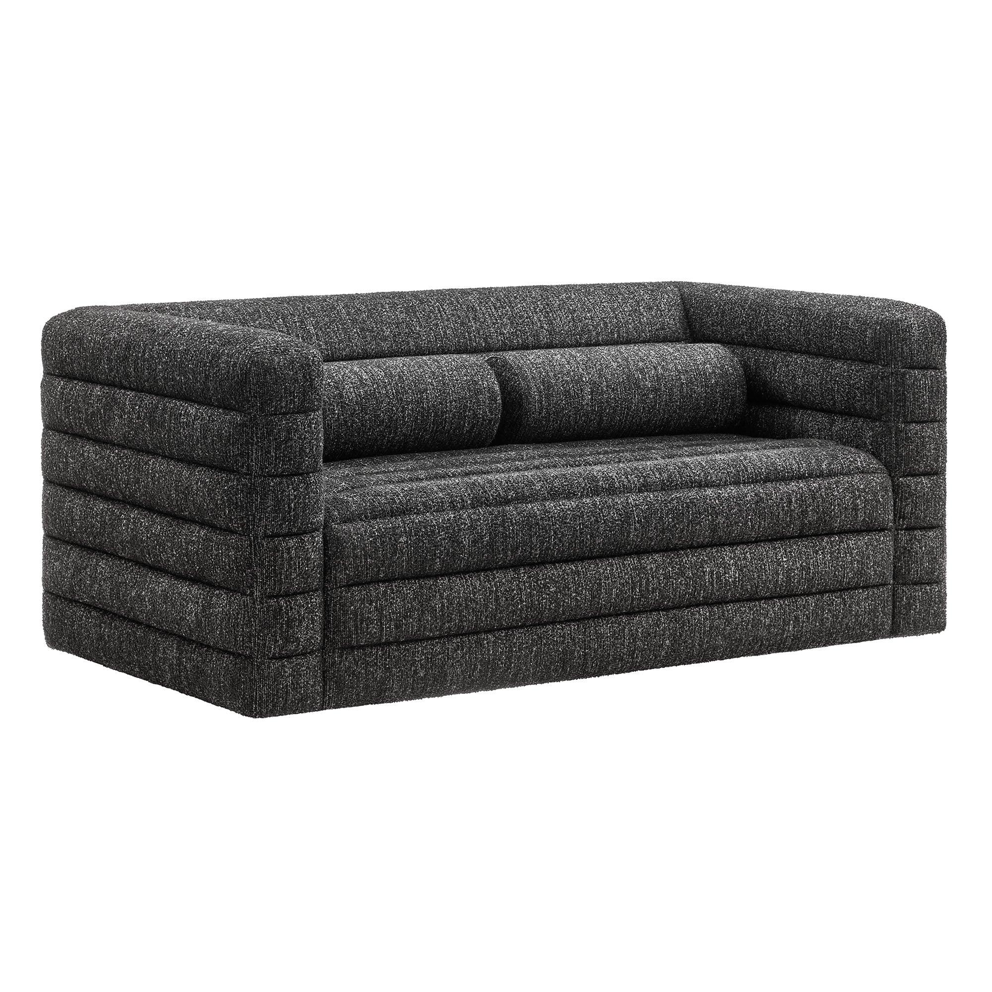 Relle Channel Tufted Boucle Upholstered Loveseat