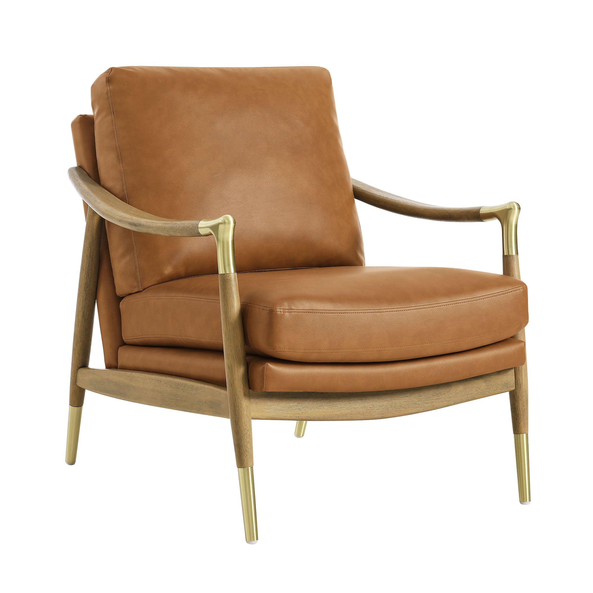 Langford Vegan Leather Accent Armchair