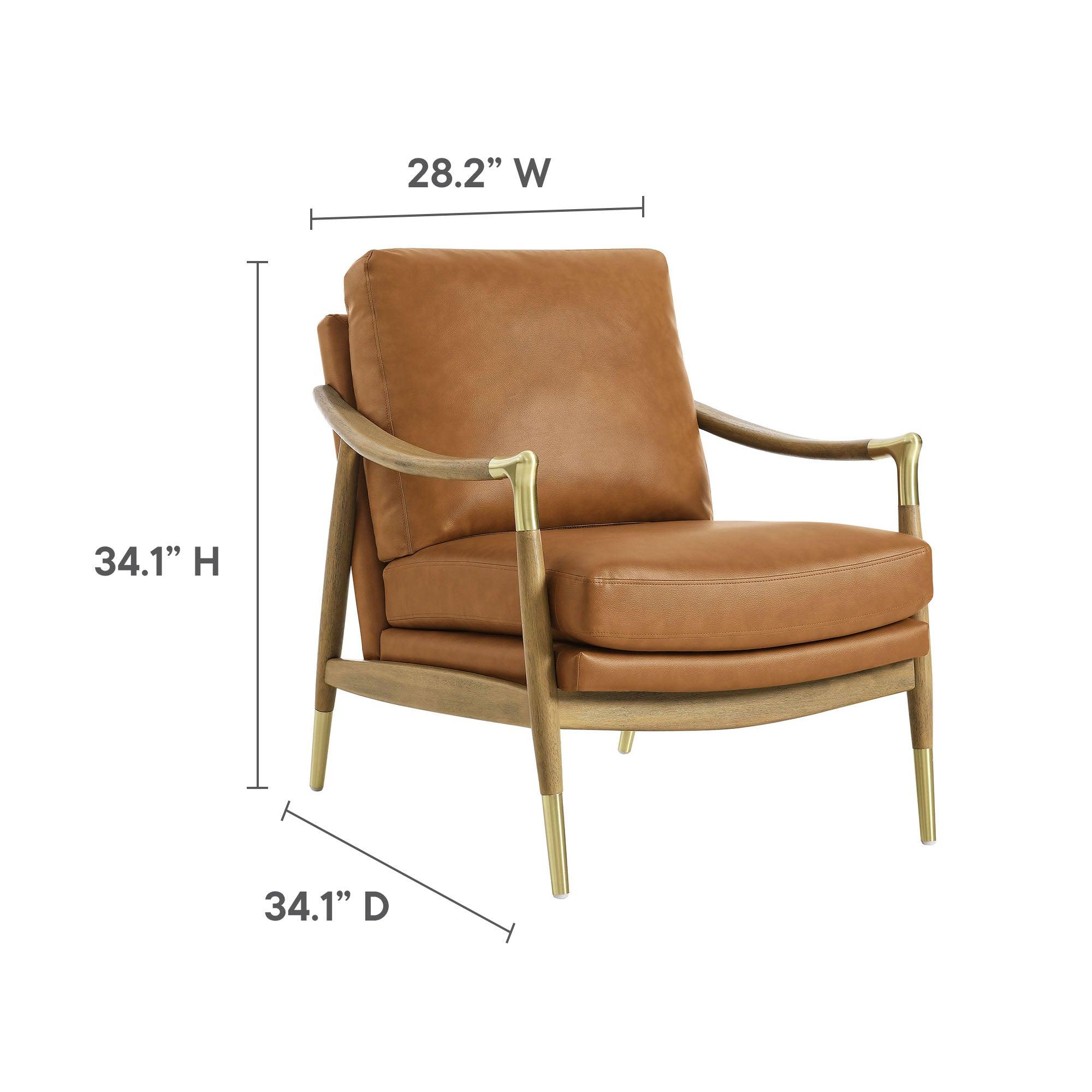 Langford Vegan Leather Accent Armchair