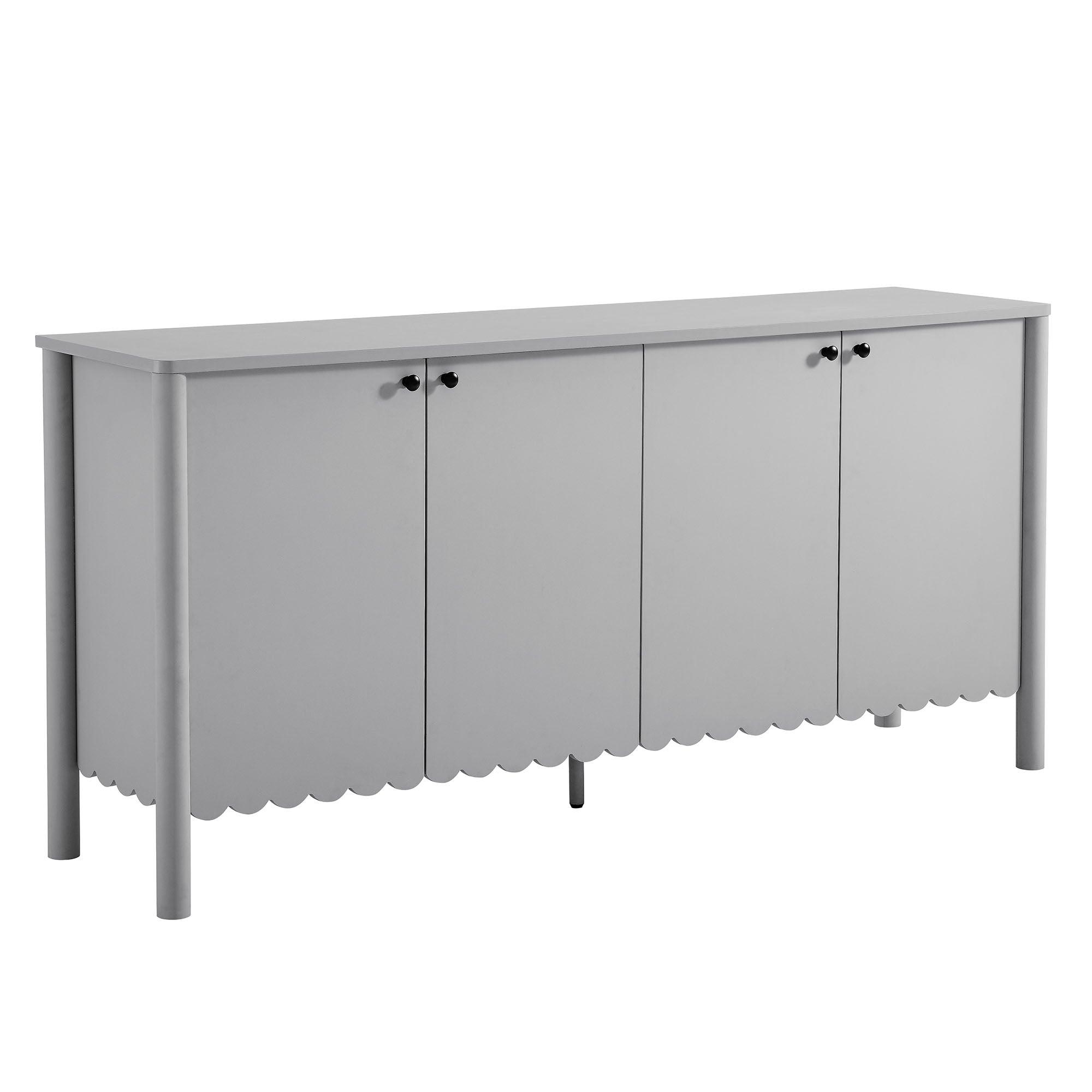 Emmeline 66" 4-Door Scalloped Sideboard Cabinet