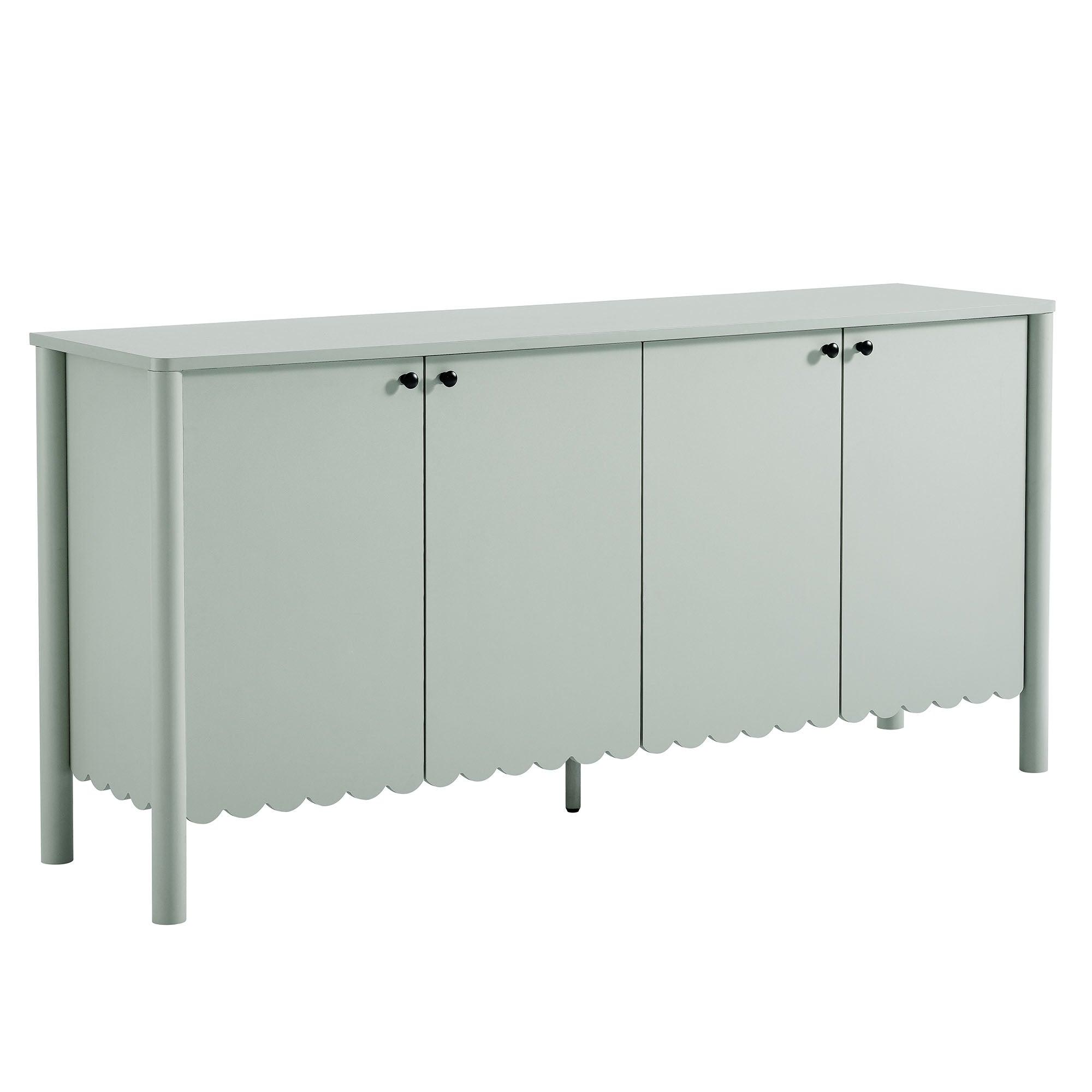 Emmeline 66" 4-Door Scalloped Sideboard Cabinet