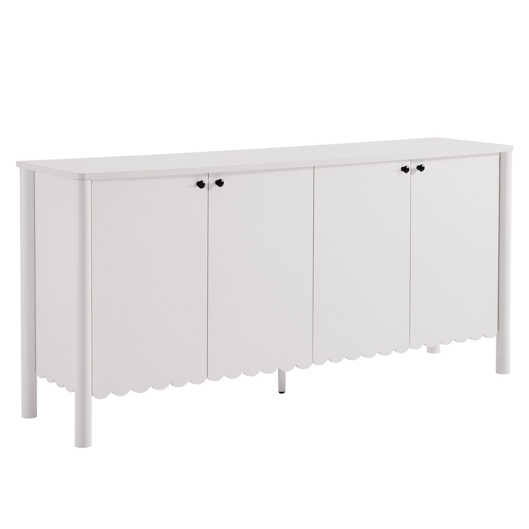 Emmeline 66" 4-Door Scalloped Sideboard Cabinet