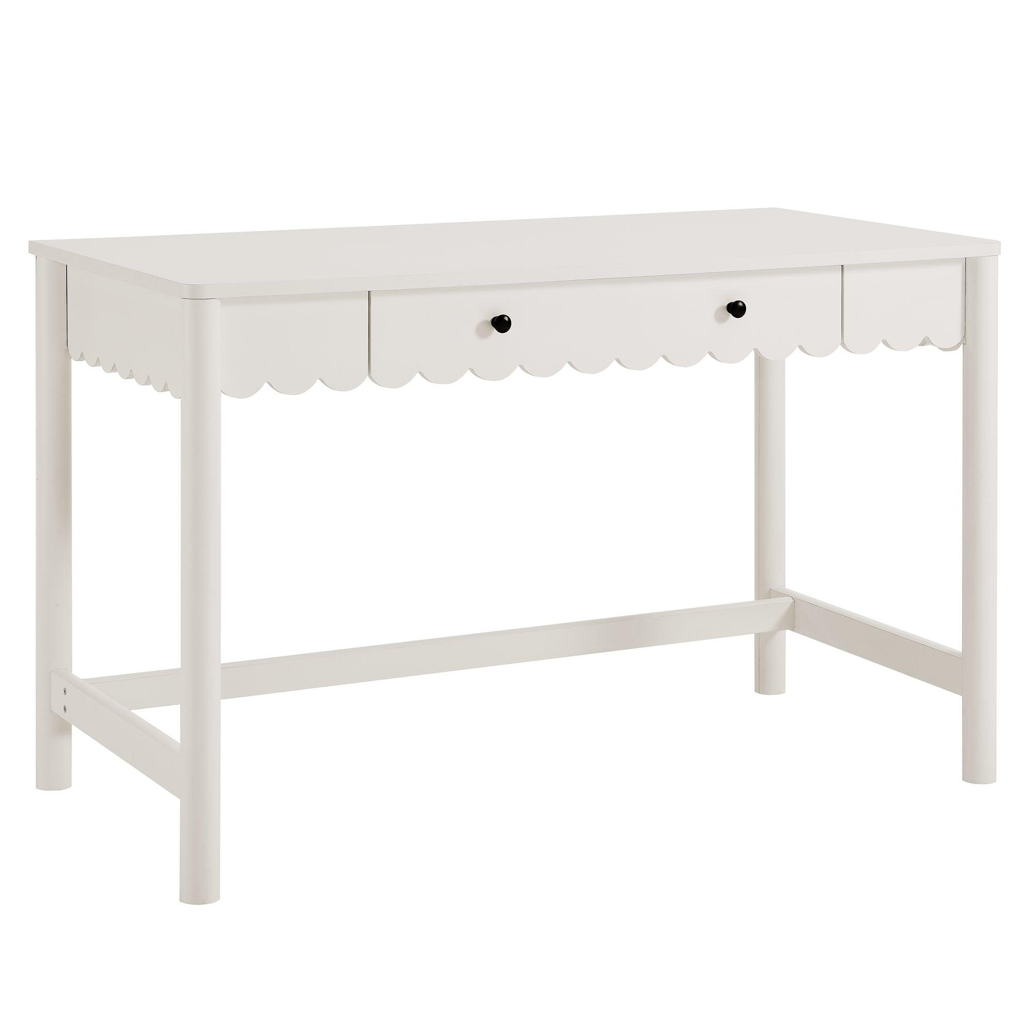 Emmeline 1-Drawer Scallop Writing Desk