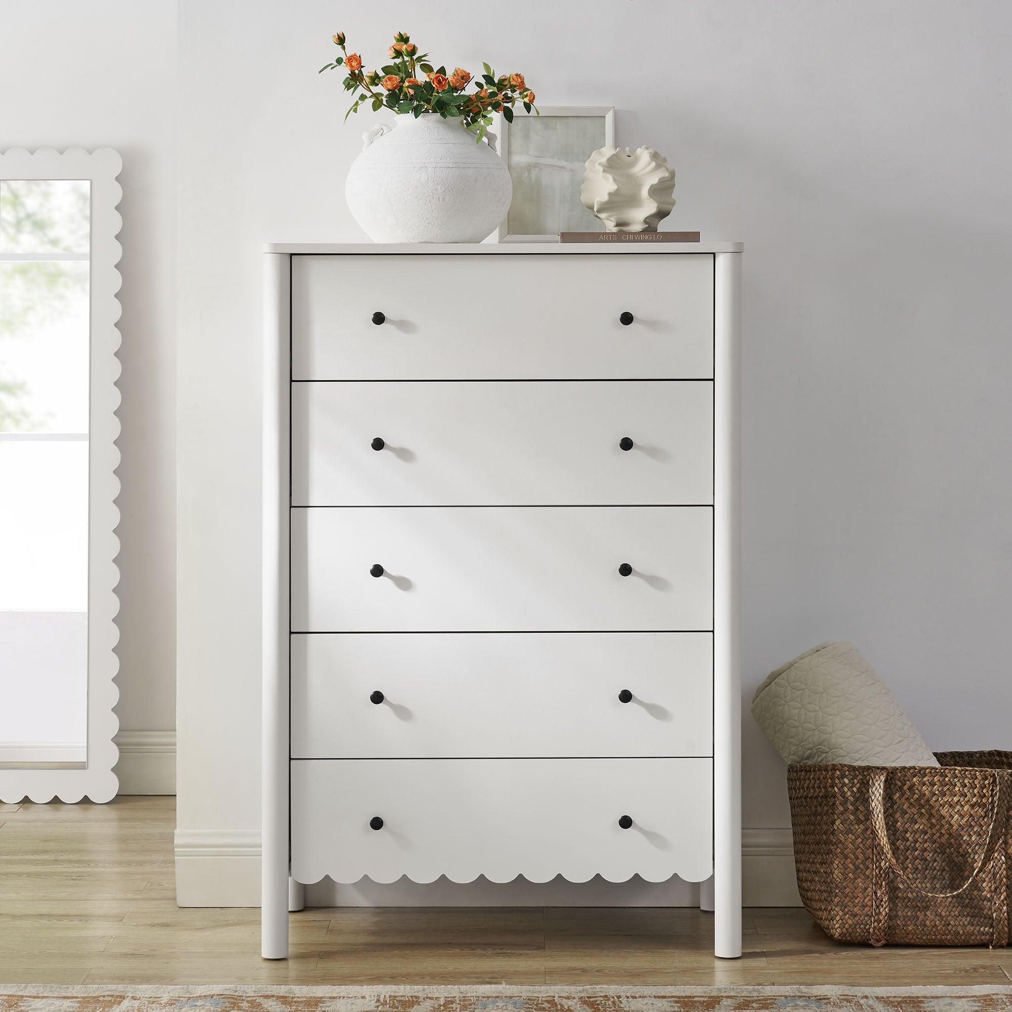 Emmeline Scalloped 5-Drawer Chest