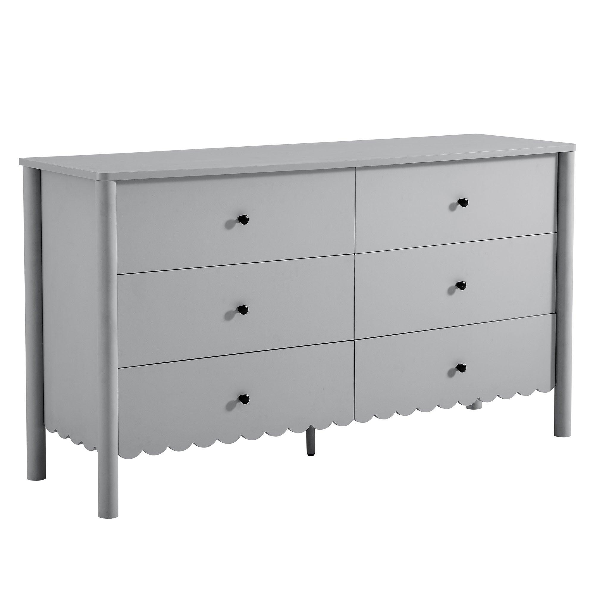 Emmeline Scalloped 6-Drawer Dresser