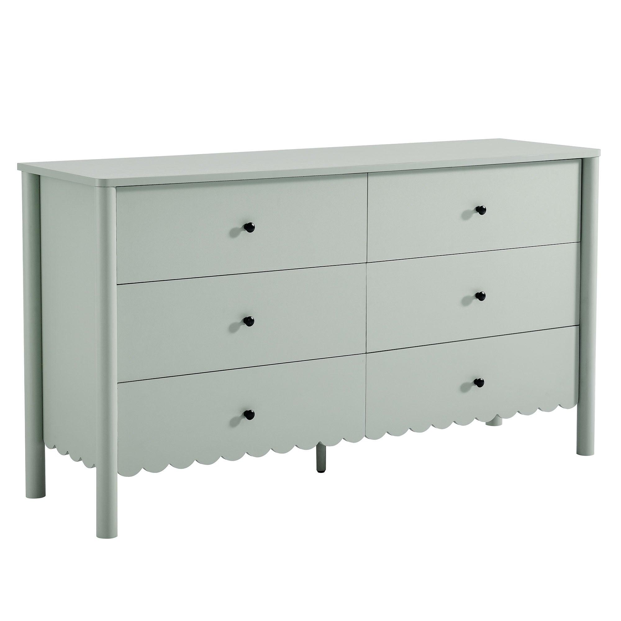 Emmeline Scalloped 6-Drawer Dresser