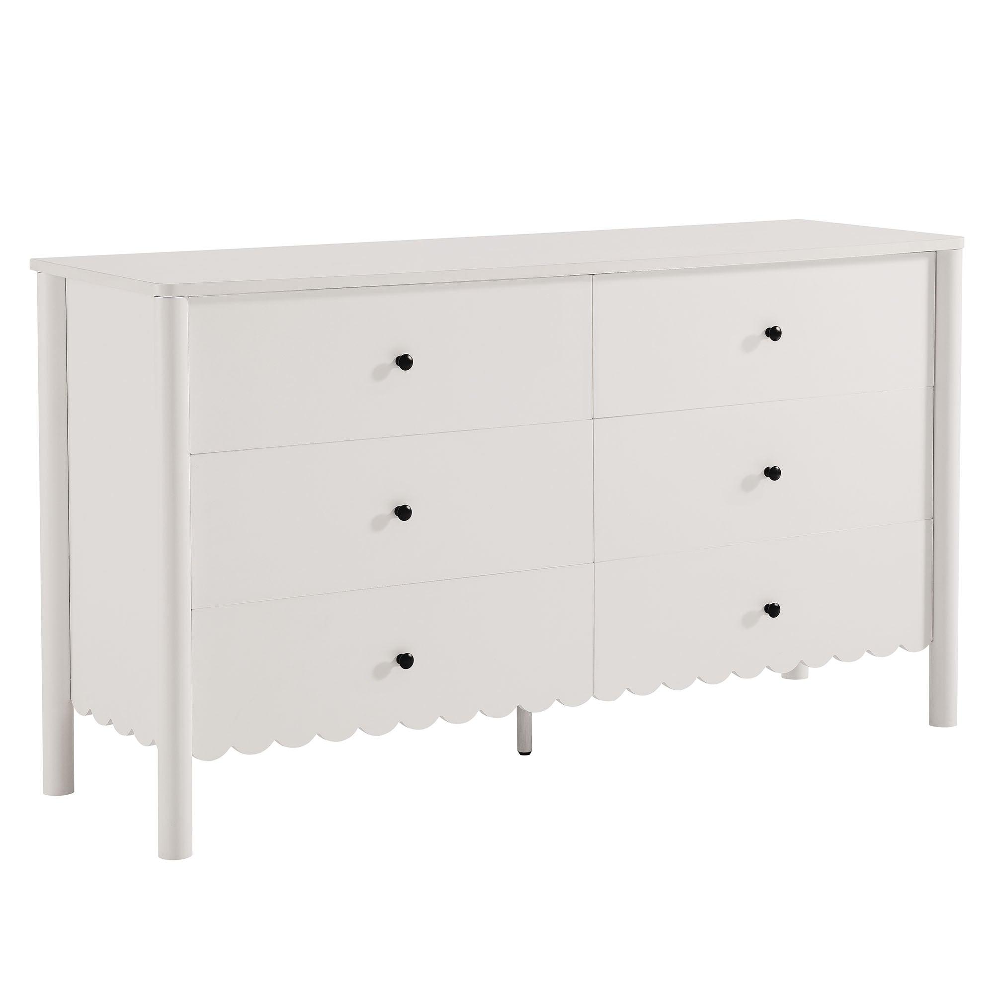 Emmeline Scalloped 6-Drawer Dresser