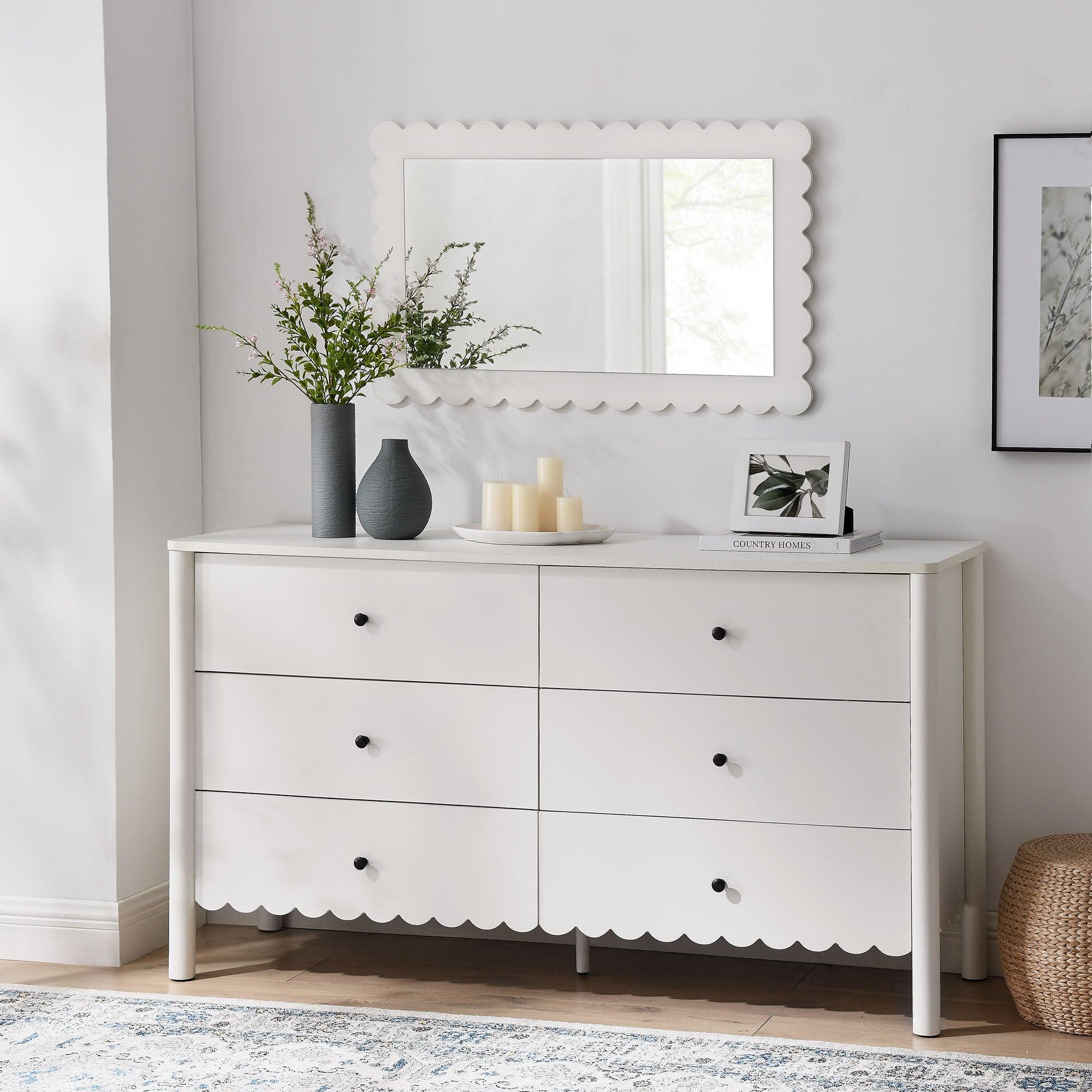 Emmeline Scalloped 6-Drawer Dresser