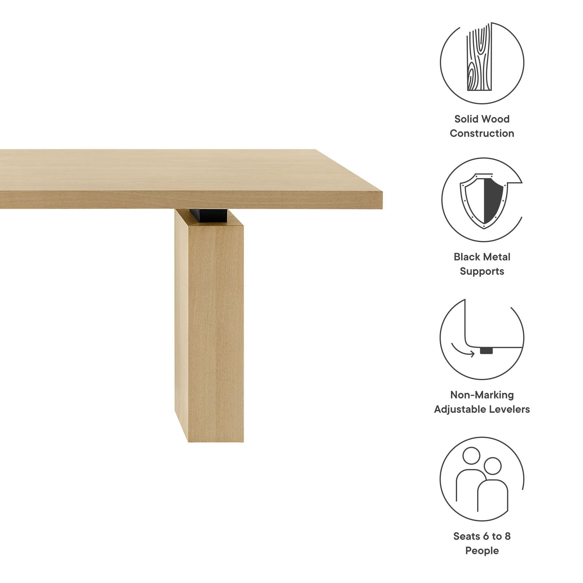 Piston 82" Rectangular Wood Dining Table