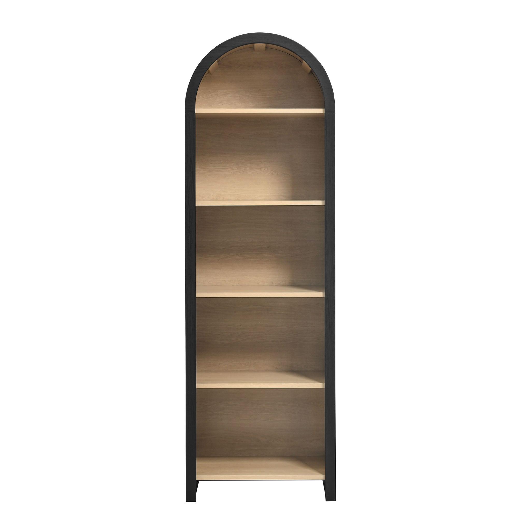 Evie Arched Narrow Bookcase Display Cabinet