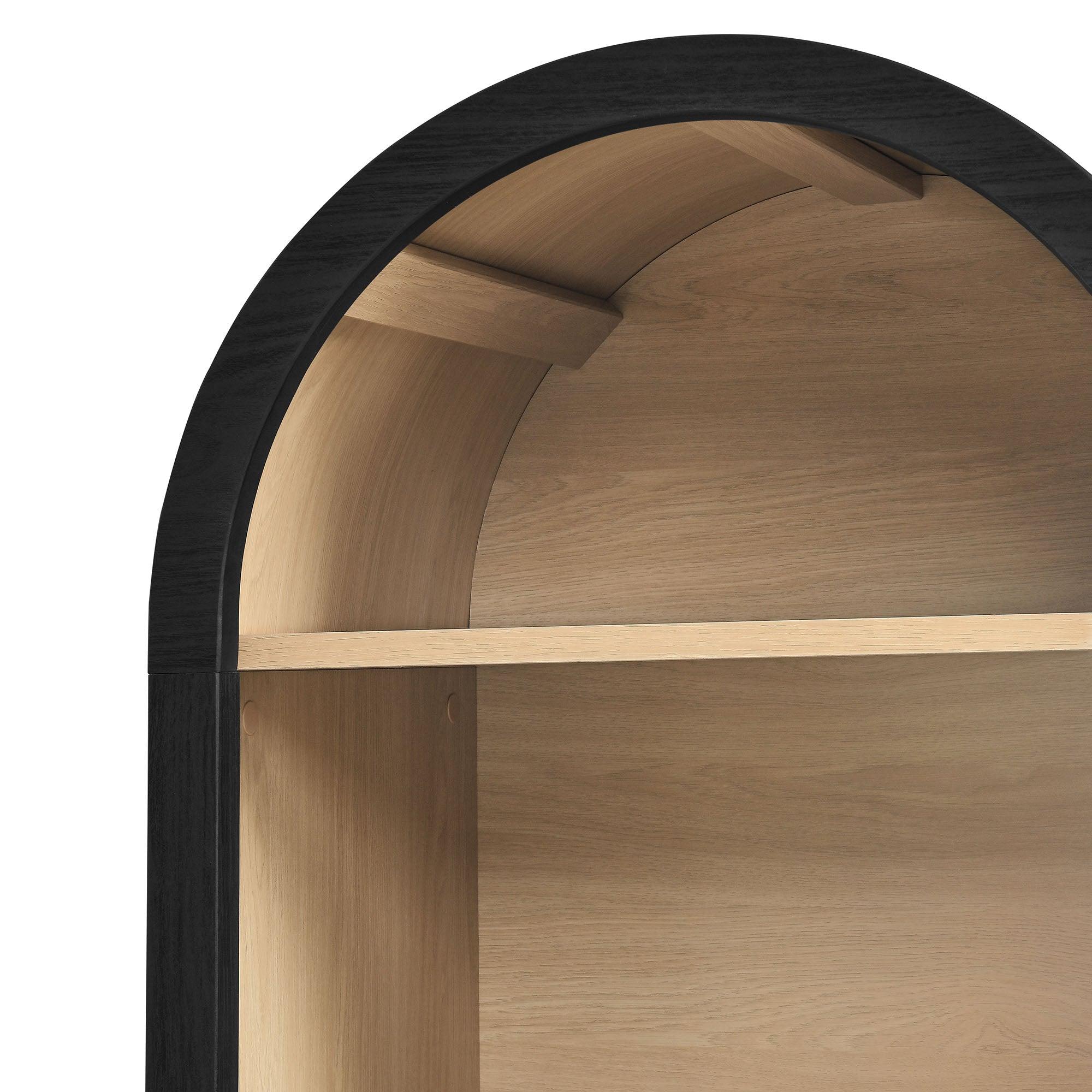 Evie Arched Narrow Bookcase Display Cabinet