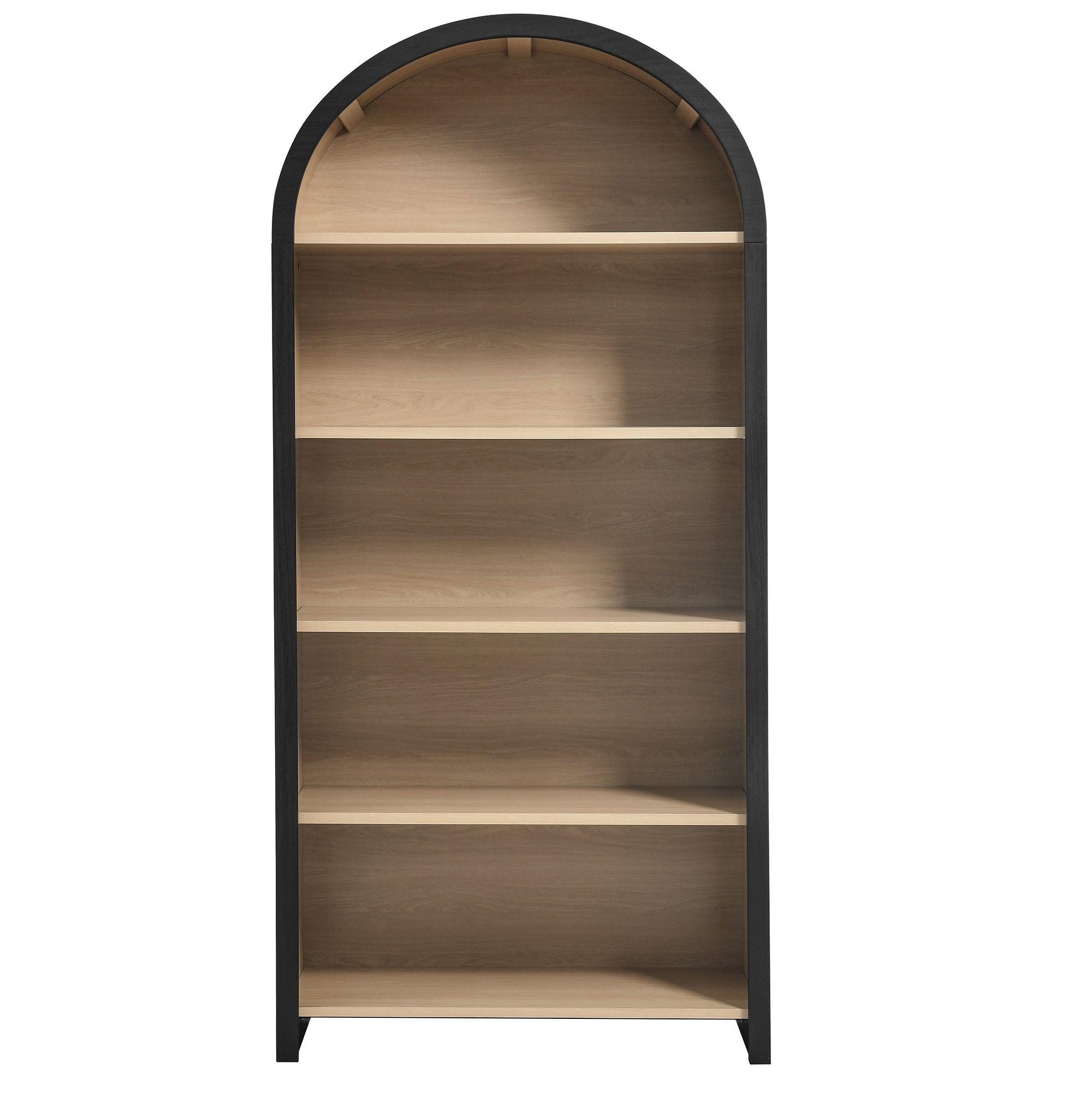 Evie Arched Wide Bookcase Display Cabinet