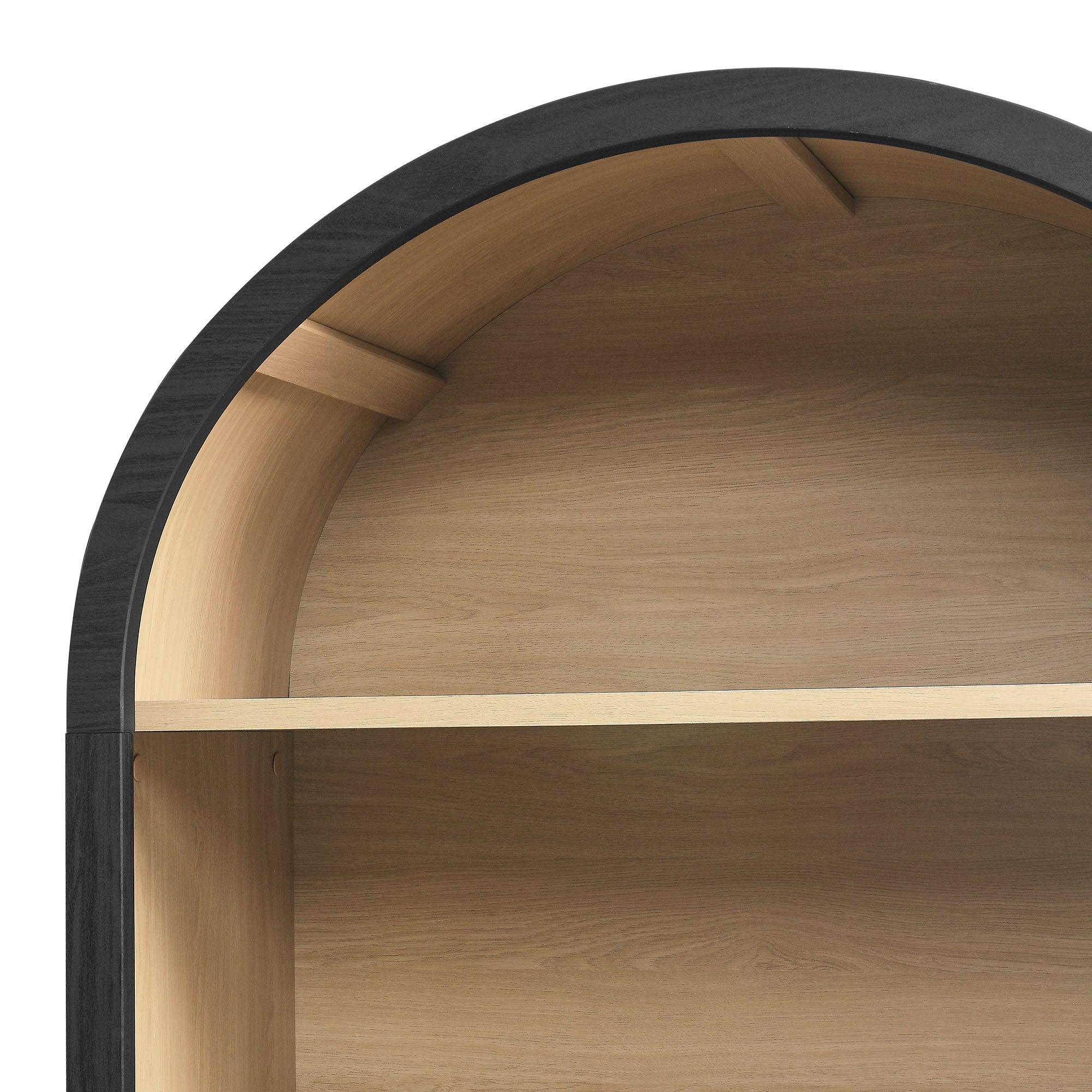 Evie Arched Wide Bookcase Display Cabinet