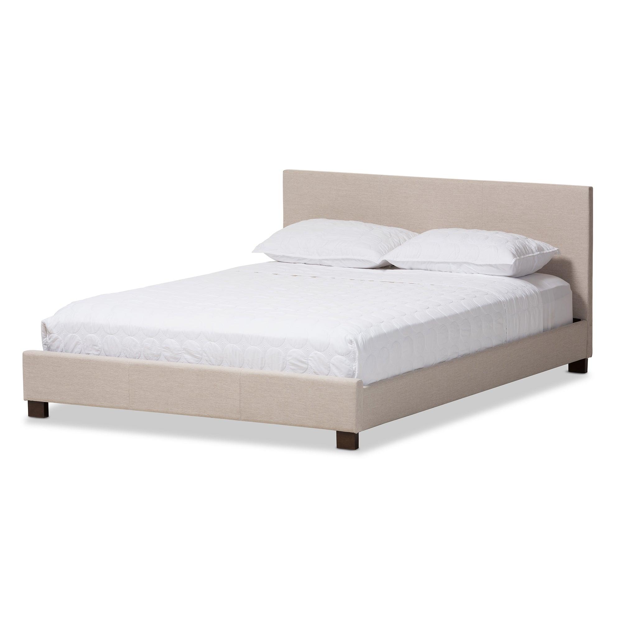 Elizabeth Modern and Contemporary Fabric Upholstered Panel-Stitched Platform Bed