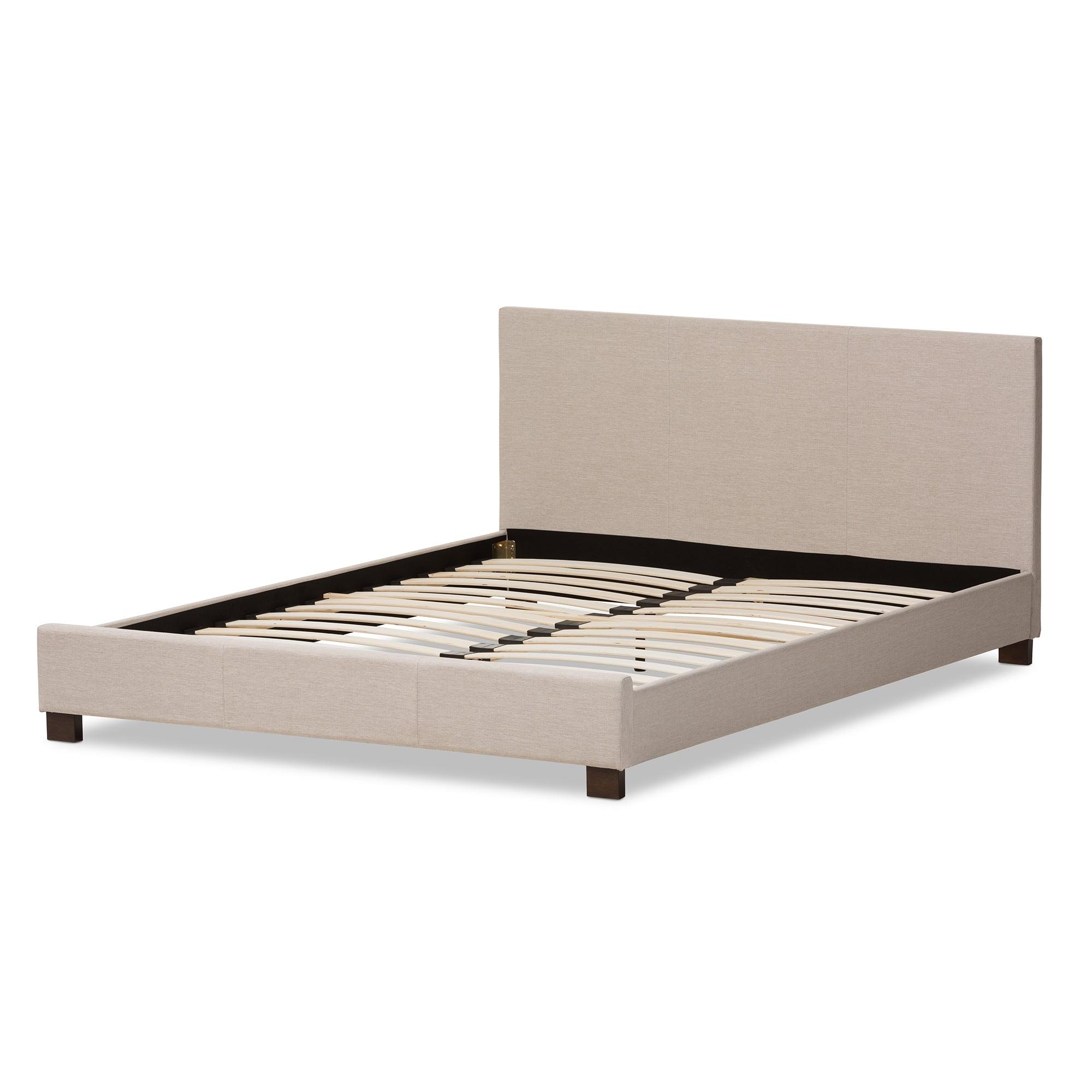 Elizabeth Modern and Contemporary Fabric Upholstered Panel-Stitched Platform Bed