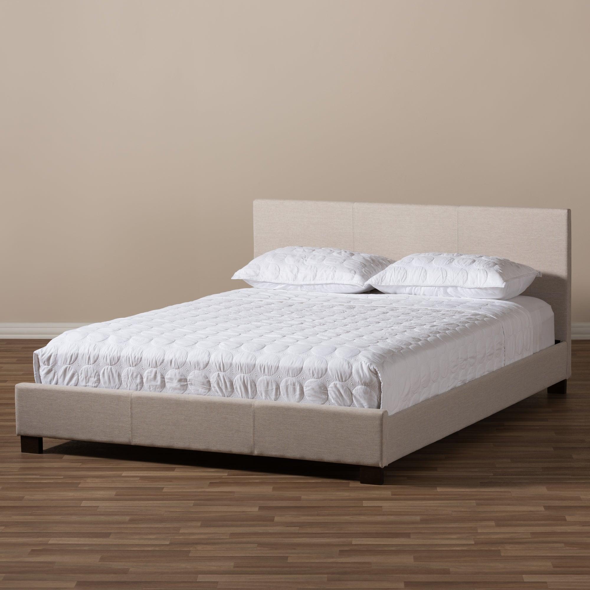 Elizabeth Modern and Contemporary Fabric Upholstered Panel-Stitched Platform Bed