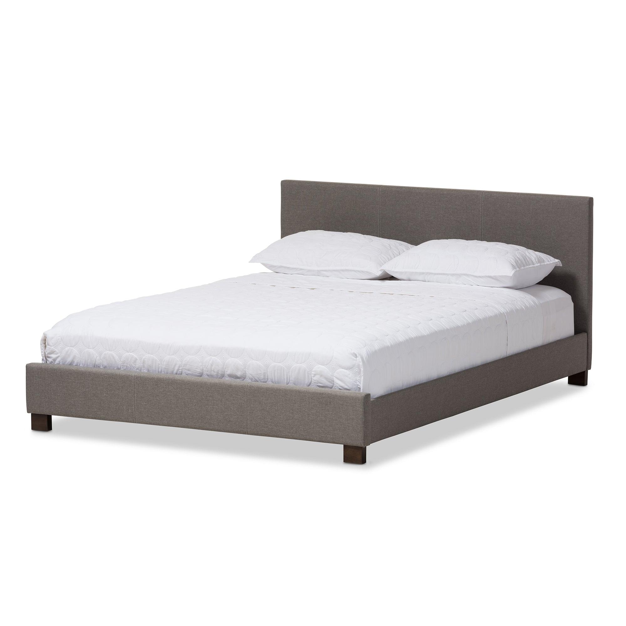 Elizabeth Modern and Contemporary Fabric Upholstered Panel-Stitched Platform Bed