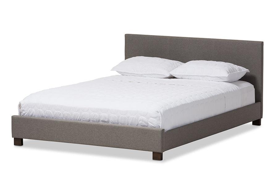 Elizabeth Modern and Contemporary Fabric Upholstered Panel-Stitched Platform Bed