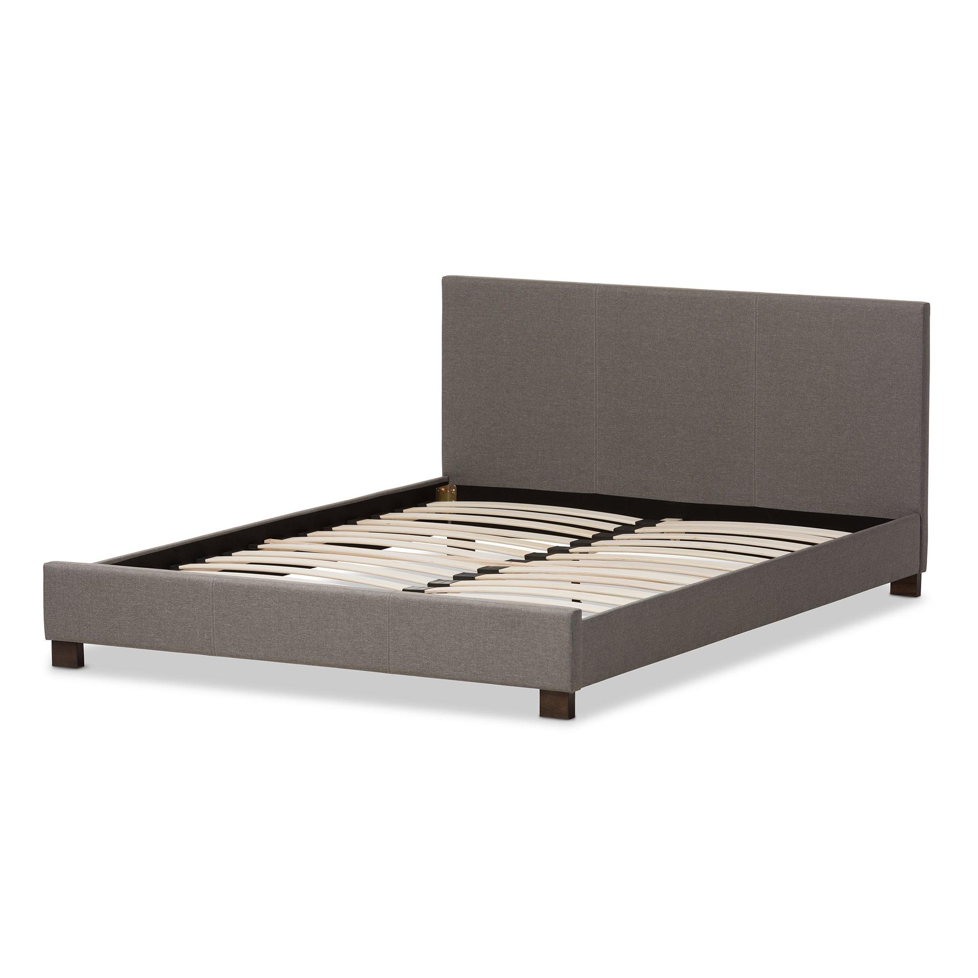 Elizabeth Modern and Contemporary Fabric Upholstered Panel-Stitched Platform Bed