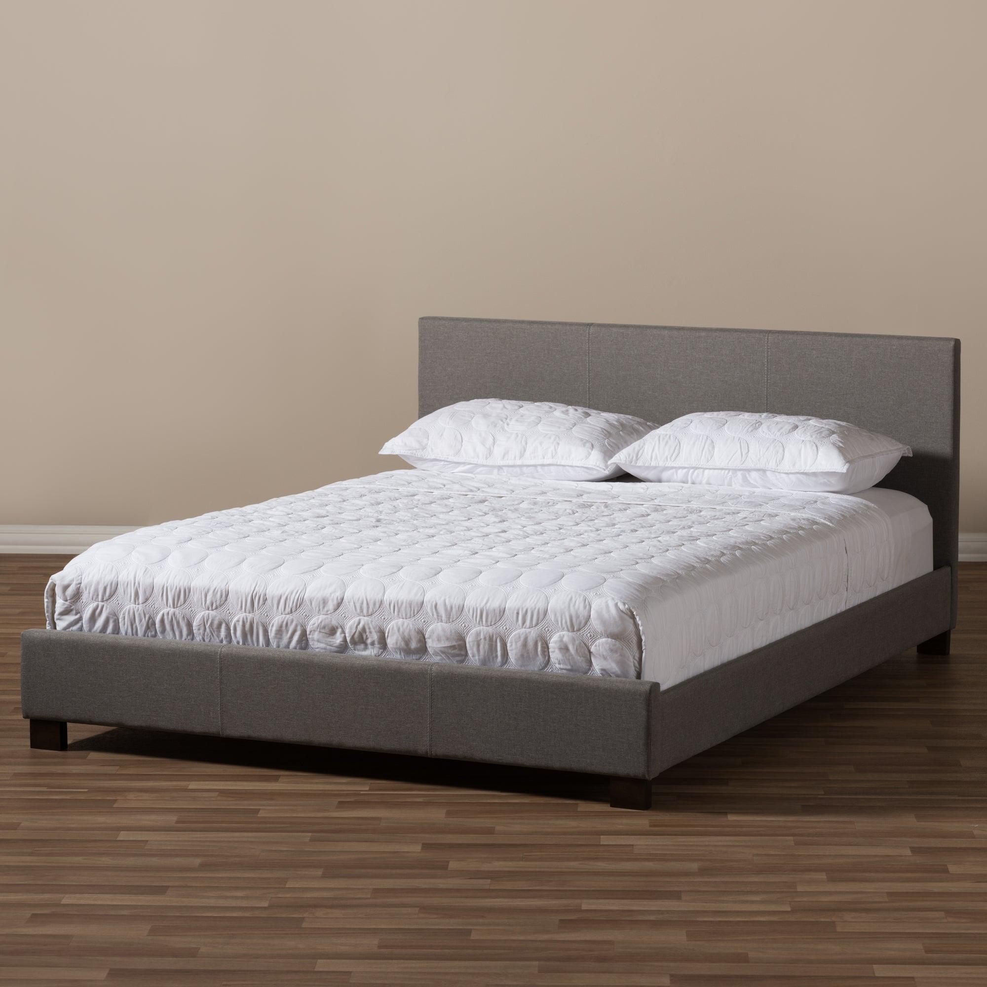 Elizabeth Modern and Contemporary Fabric Upholstered Panel-Stitched Platform Bed