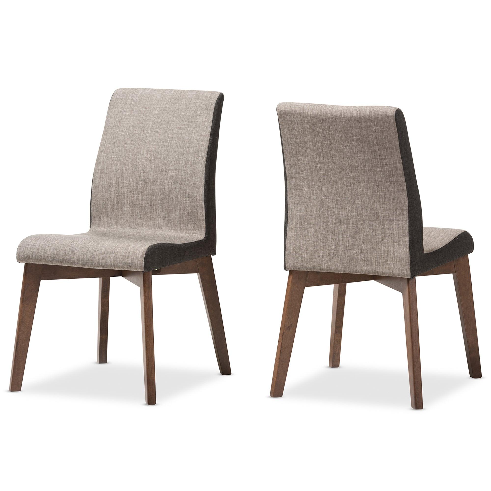 Kimberly Mid-Century Modern and Fabric Dining Chair (Set of 2)