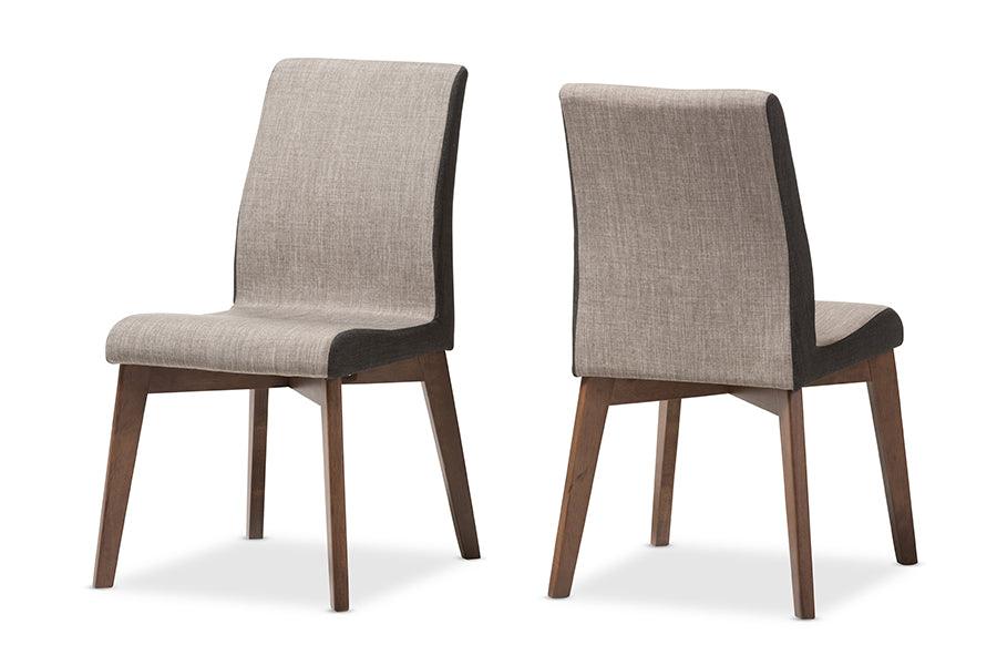 Kimberly Mid-Century Modern and Fabric Dining Chair (Set of 2)