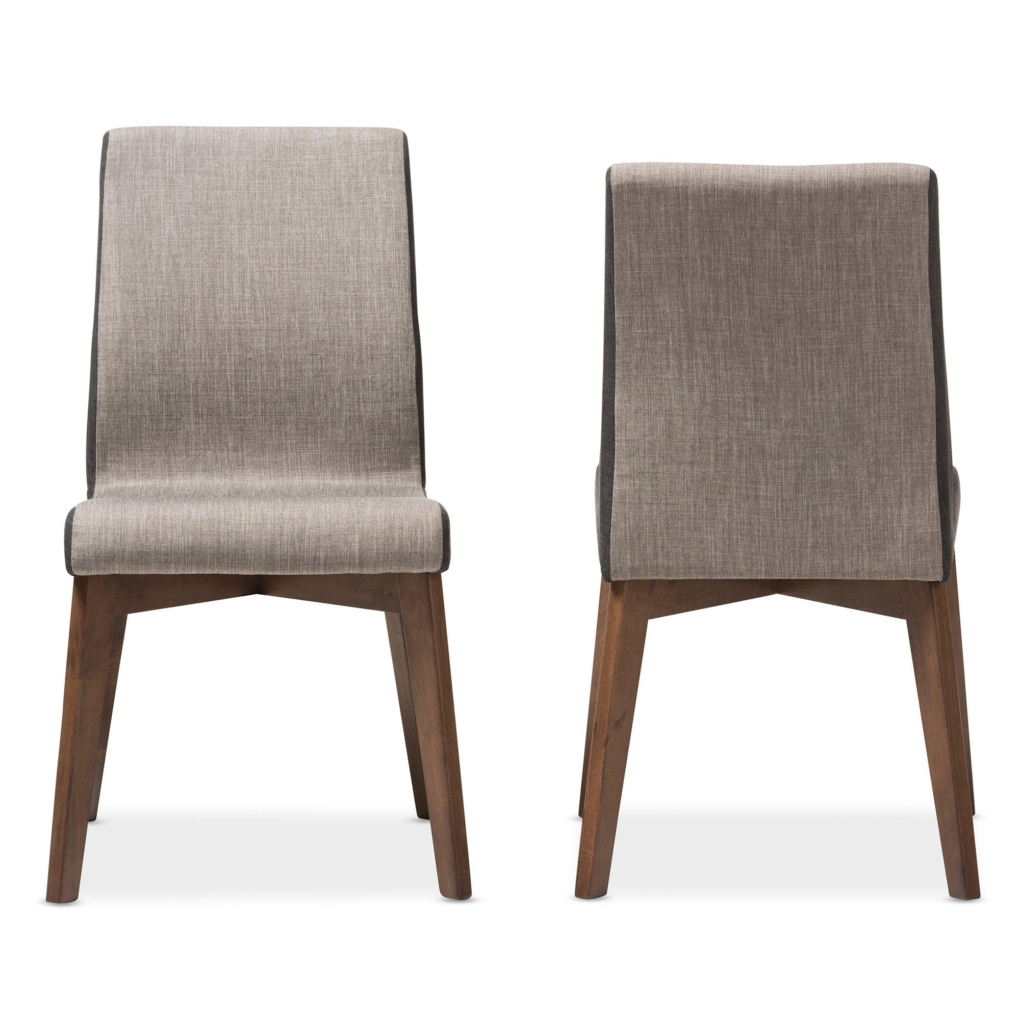 Kimberly Mid-Century Modern and Fabric Dining Chair (Set of 2)