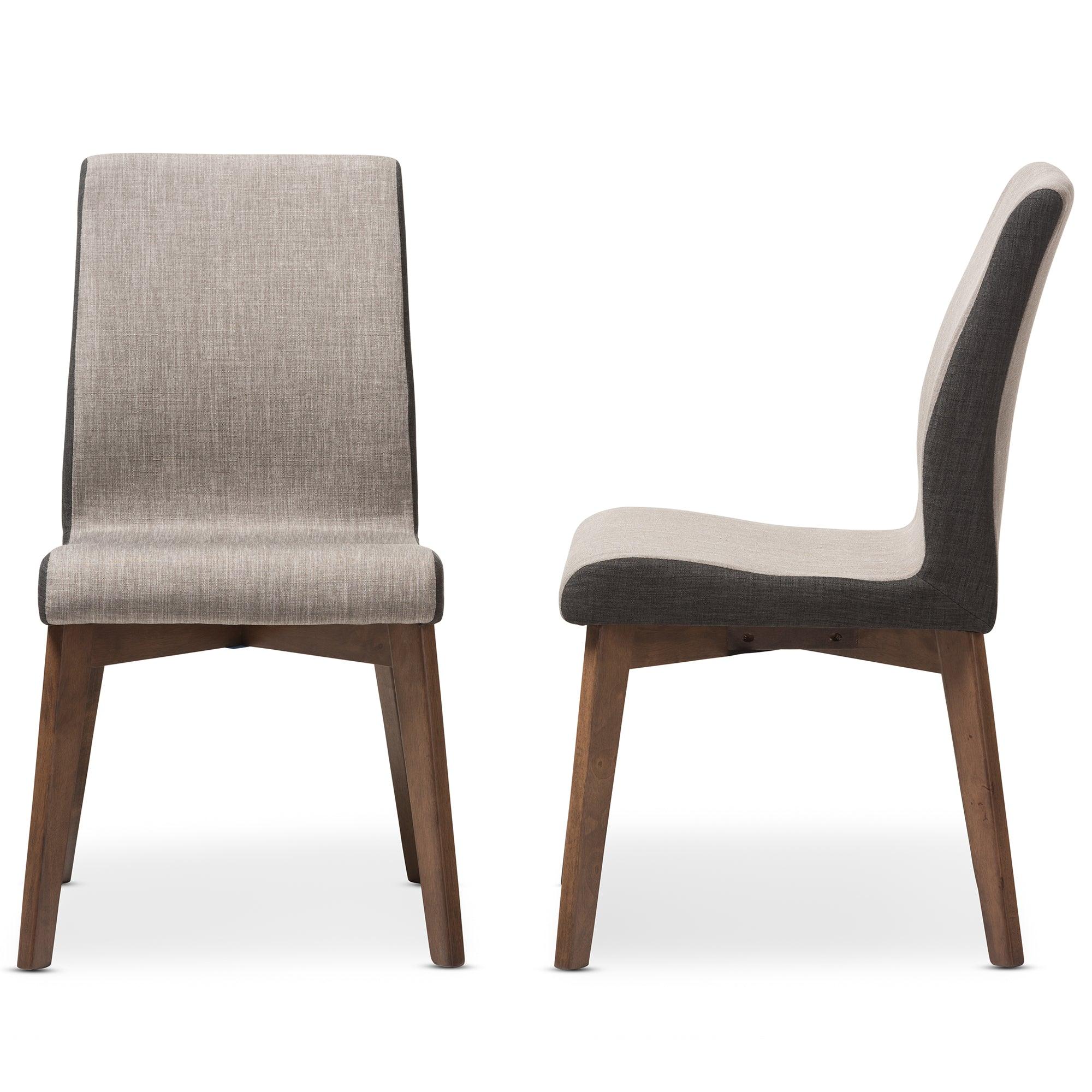 Kimberly Mid-Century Modern and Fabric Dining Chair (Set of 2)