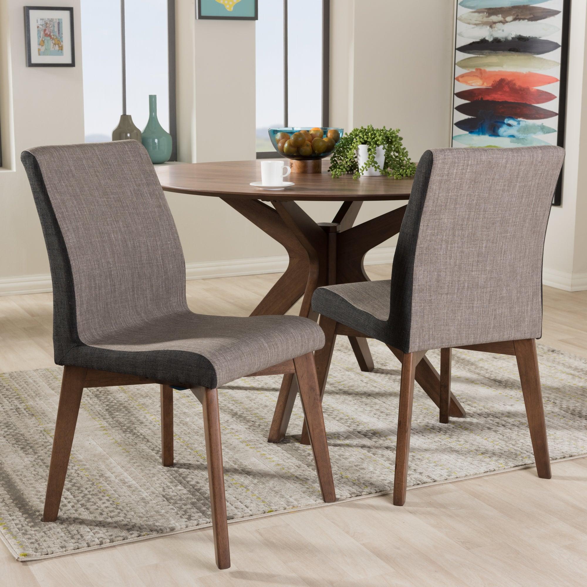 Kimberly Mid-Century Modern and Fabric Dining Chair (Set of 2)