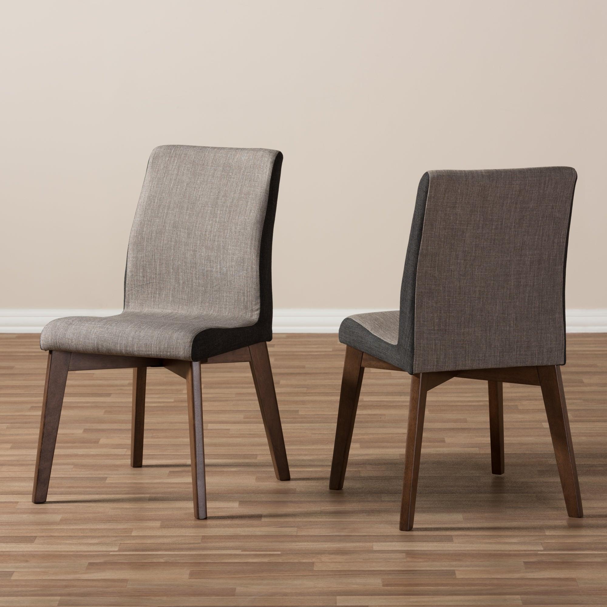 Kimberly Mid-Century Modern and Fabric Dining Chair (Set of 2)