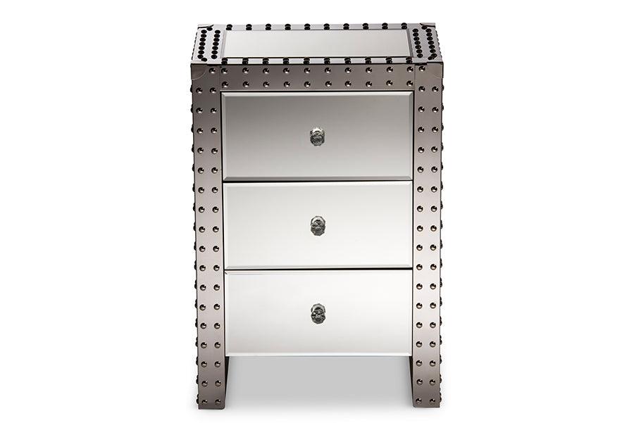 Azura Modern and Contemporary Hollywood Regency Glamour Style End Table